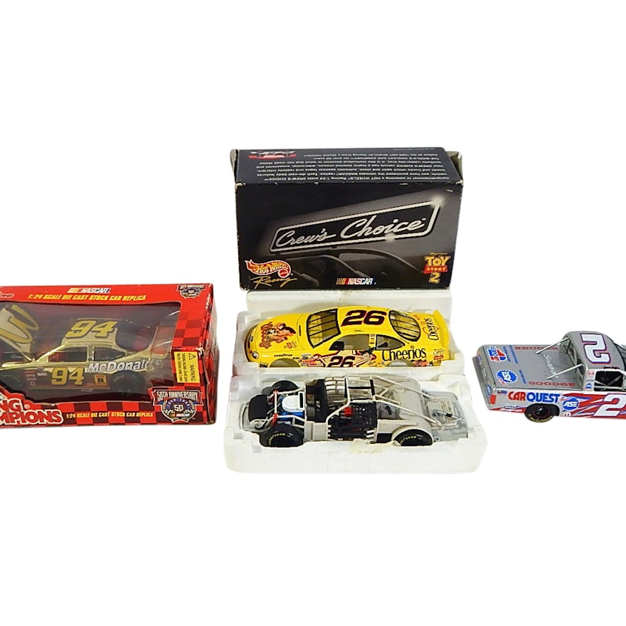 Die Cast Racing Cars with NASCAR, Hot Wheels "Toy Story", Cheerios