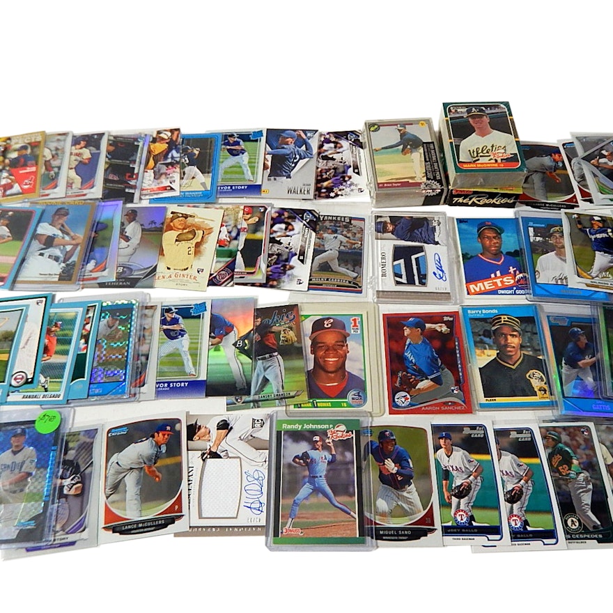 Baseball Rookie Card Collection with Frank Thomas, Barry Bonds - Over 100