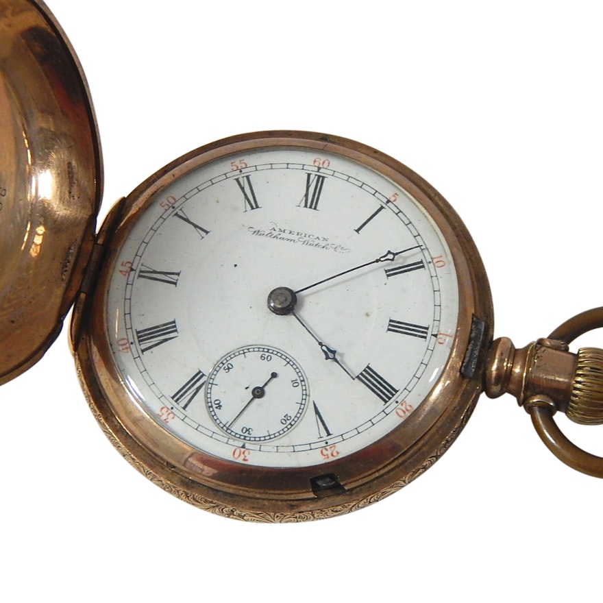 Antique Waltham Watch Co. Gold Tone Pocket Watch