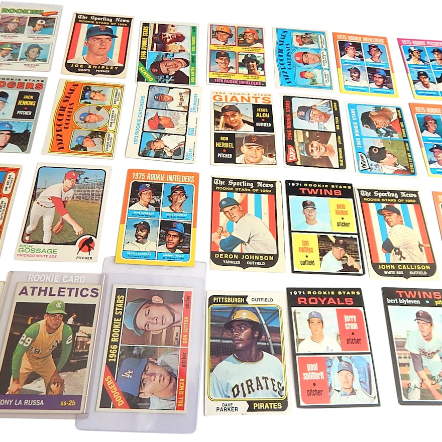 1960s and 1970s Star Baseball Rookie Card Lot - 1964 T. La Russa Rookie