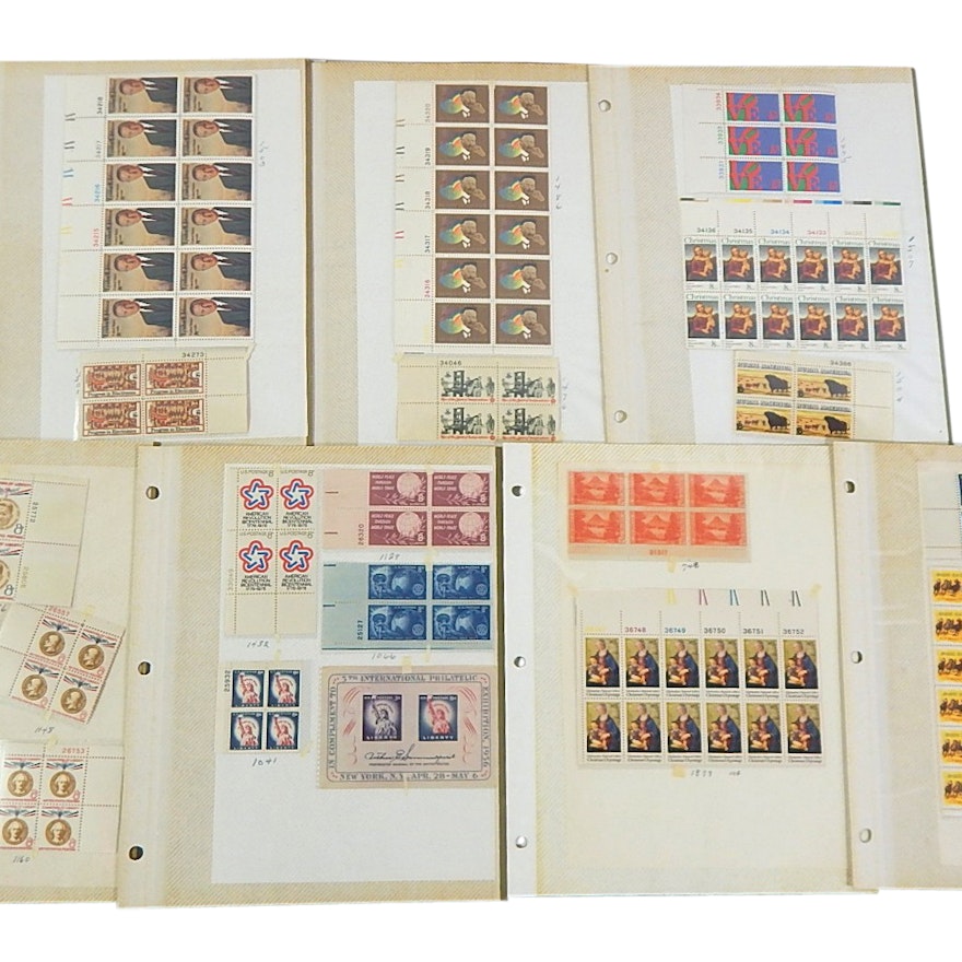 Scotts Numbered Unused Stamp Blocks