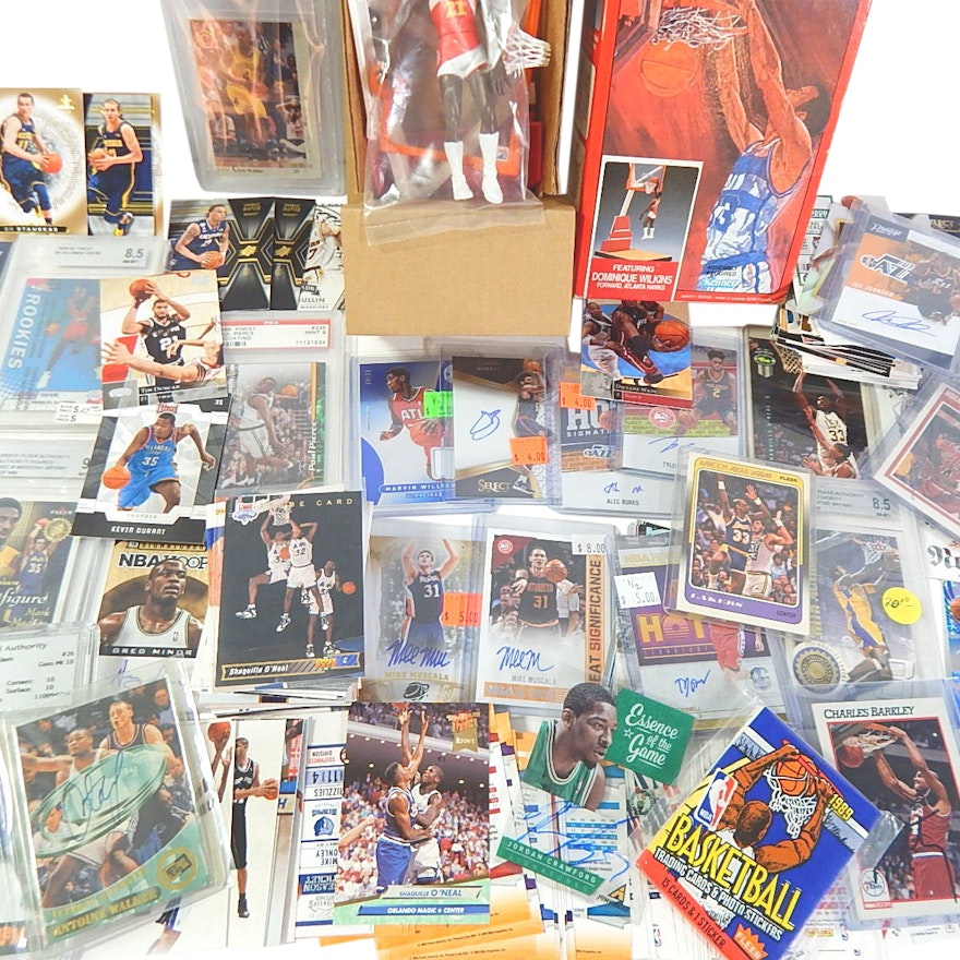 Basketball Card Collection with Autographs, Game Used, Rookies