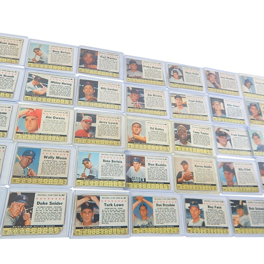 1961 Post Baseball Cards - 39 Count Lot - Duke Snider, Richie Ashburn