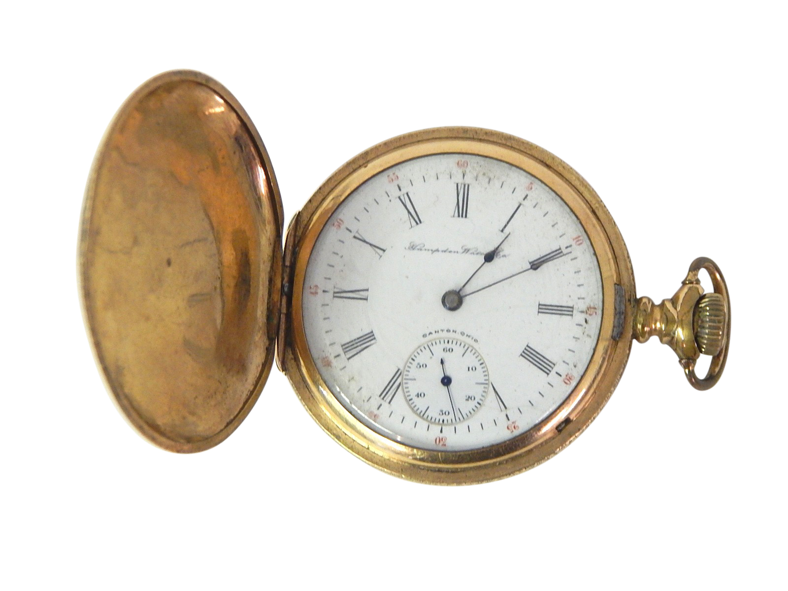 Gold Tone Hampton Watch Co. Pocket Watch