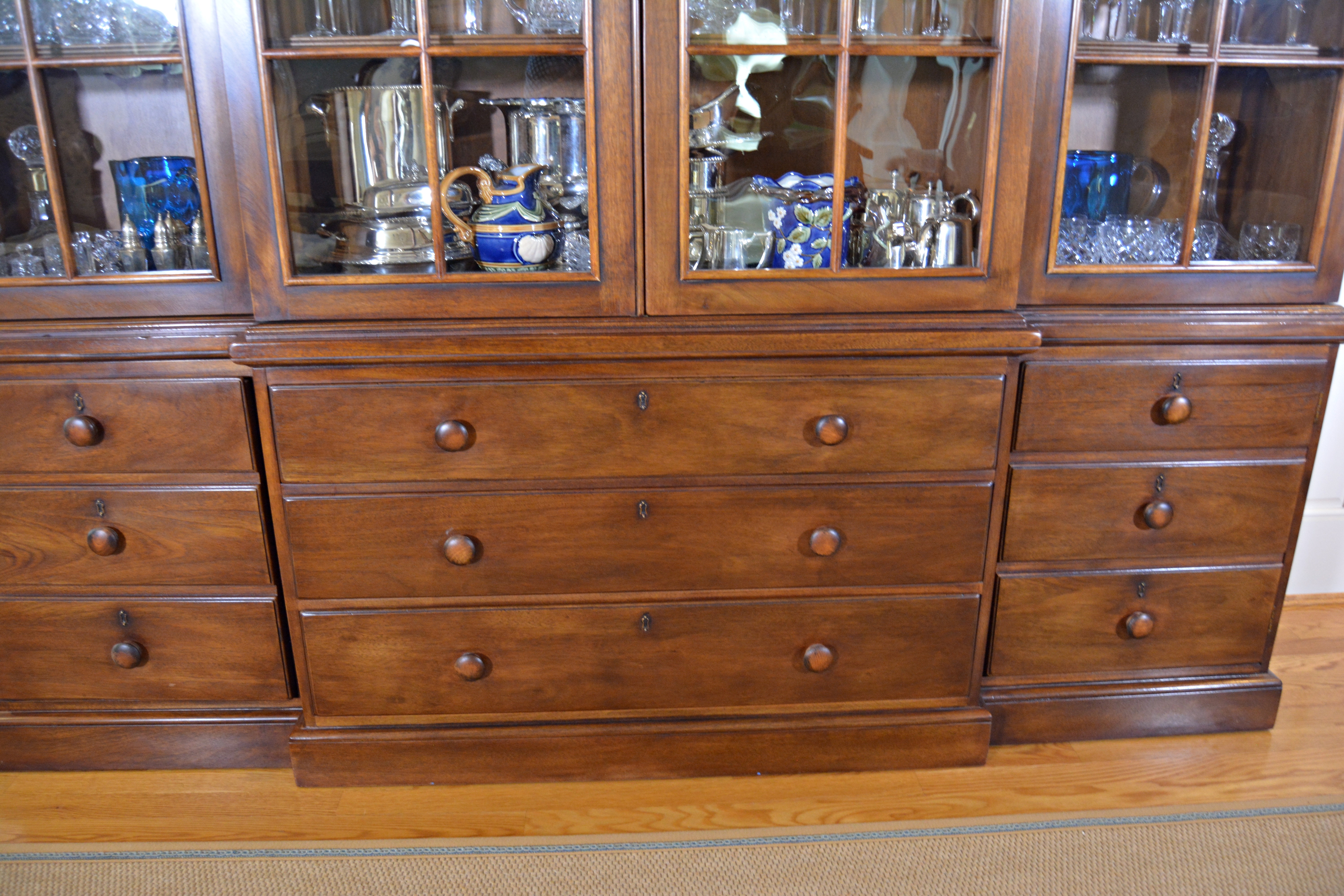 Contemporary Breakfront China Cabinet by Henredon Registry, First Edition, No 12