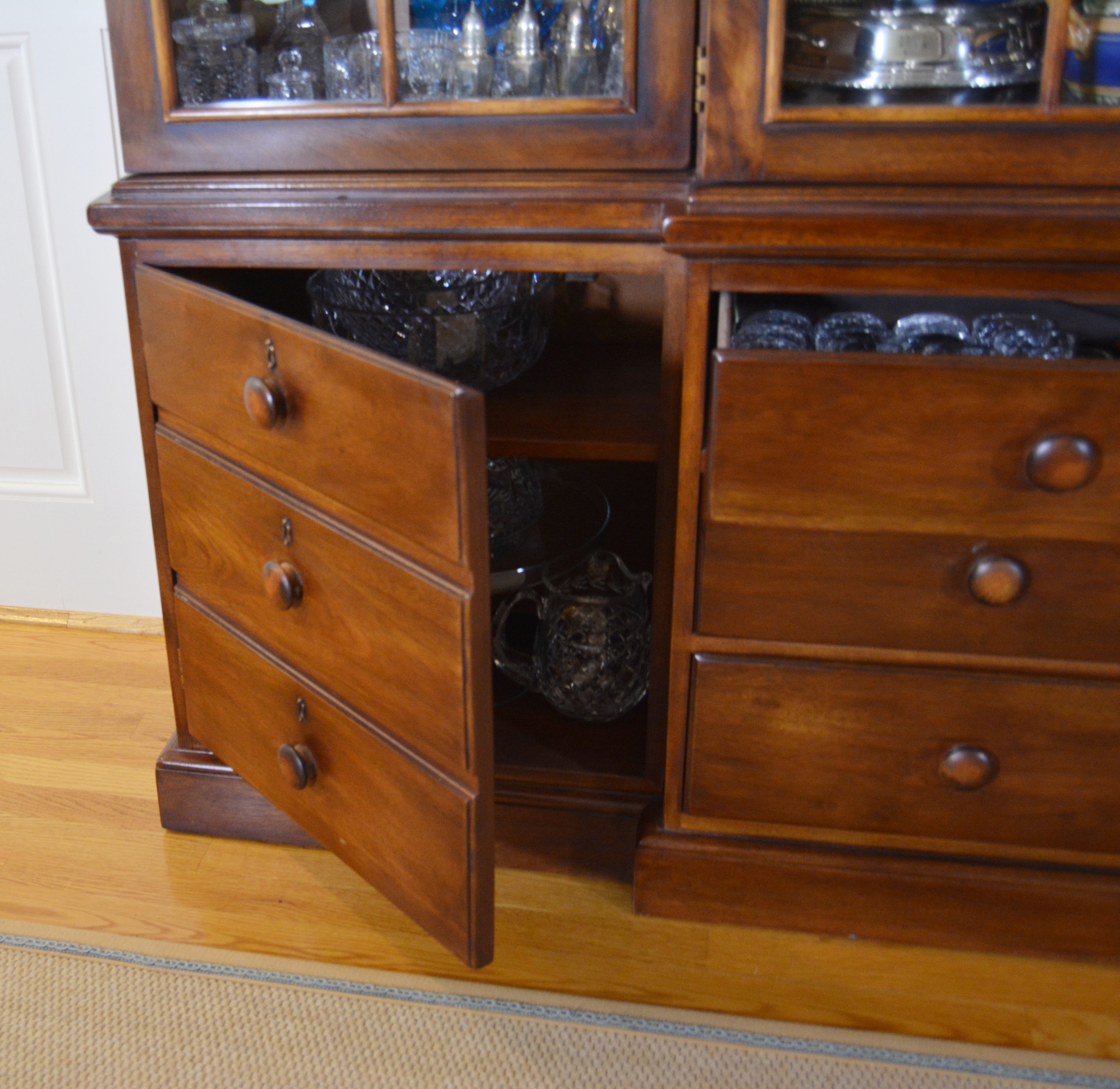 Contemporary Breakfront China Cabinet by Henredon Registry, First Edition, No 12