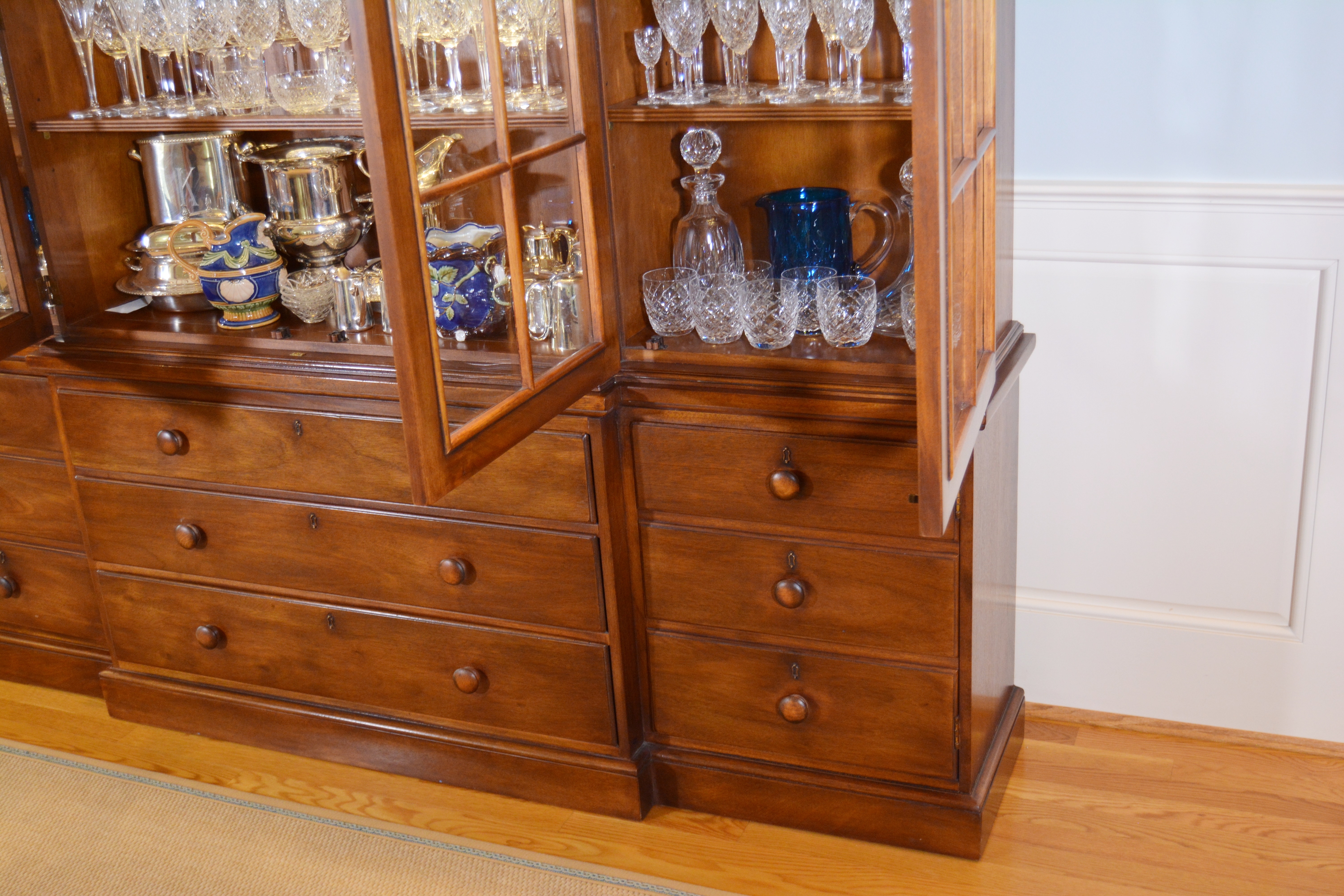 Contemporary Breakfront China Cabinet by Henredon Registry, First Edition, No 12