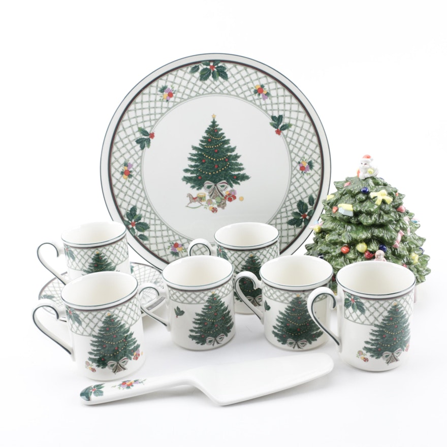 Mikasa "Christmas Story" Tableware and Royal China and Porcelain Co. Cookie Jar