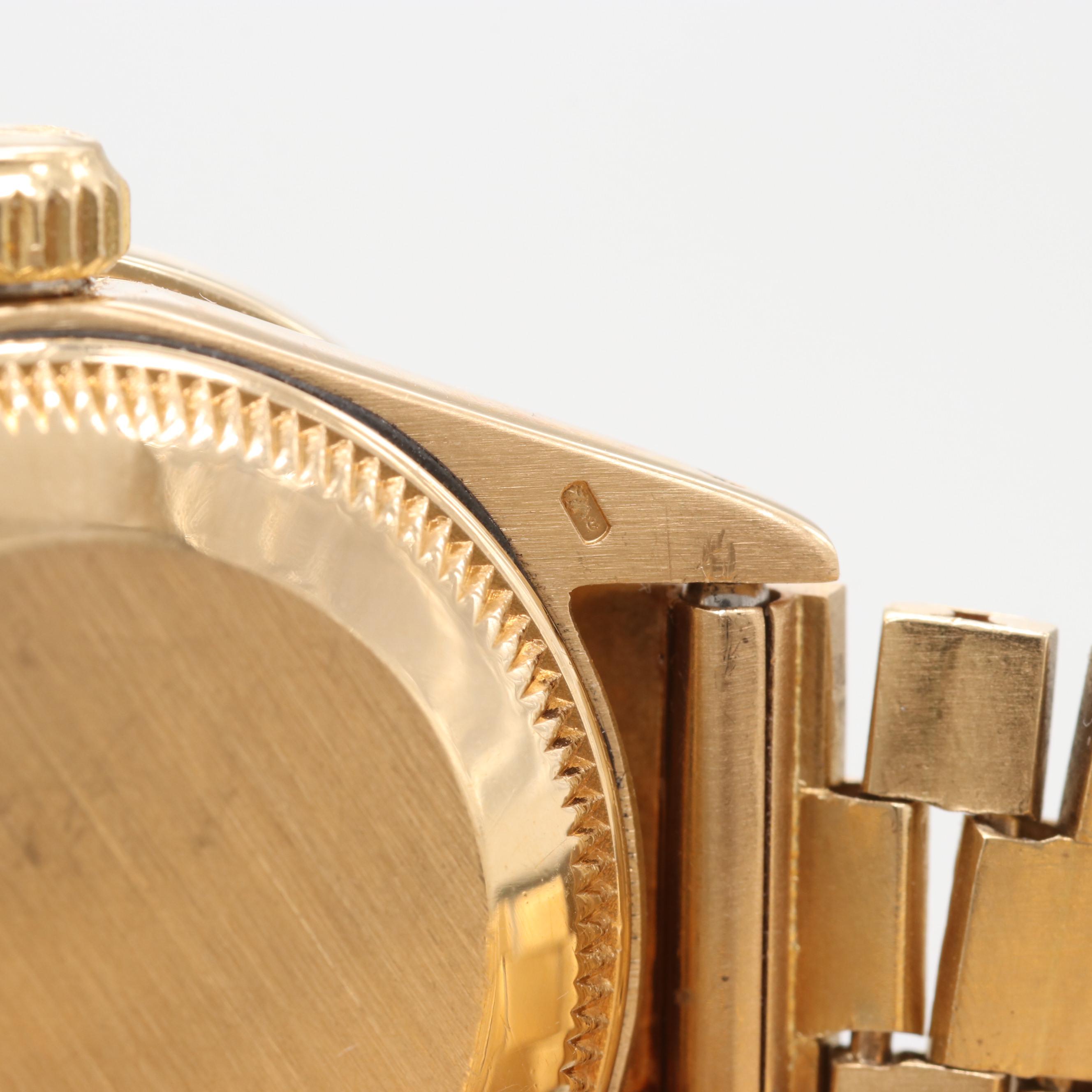 Rolex Datejust 18K Yellow Gold Diamond Bezel and Dial Watch, 1978