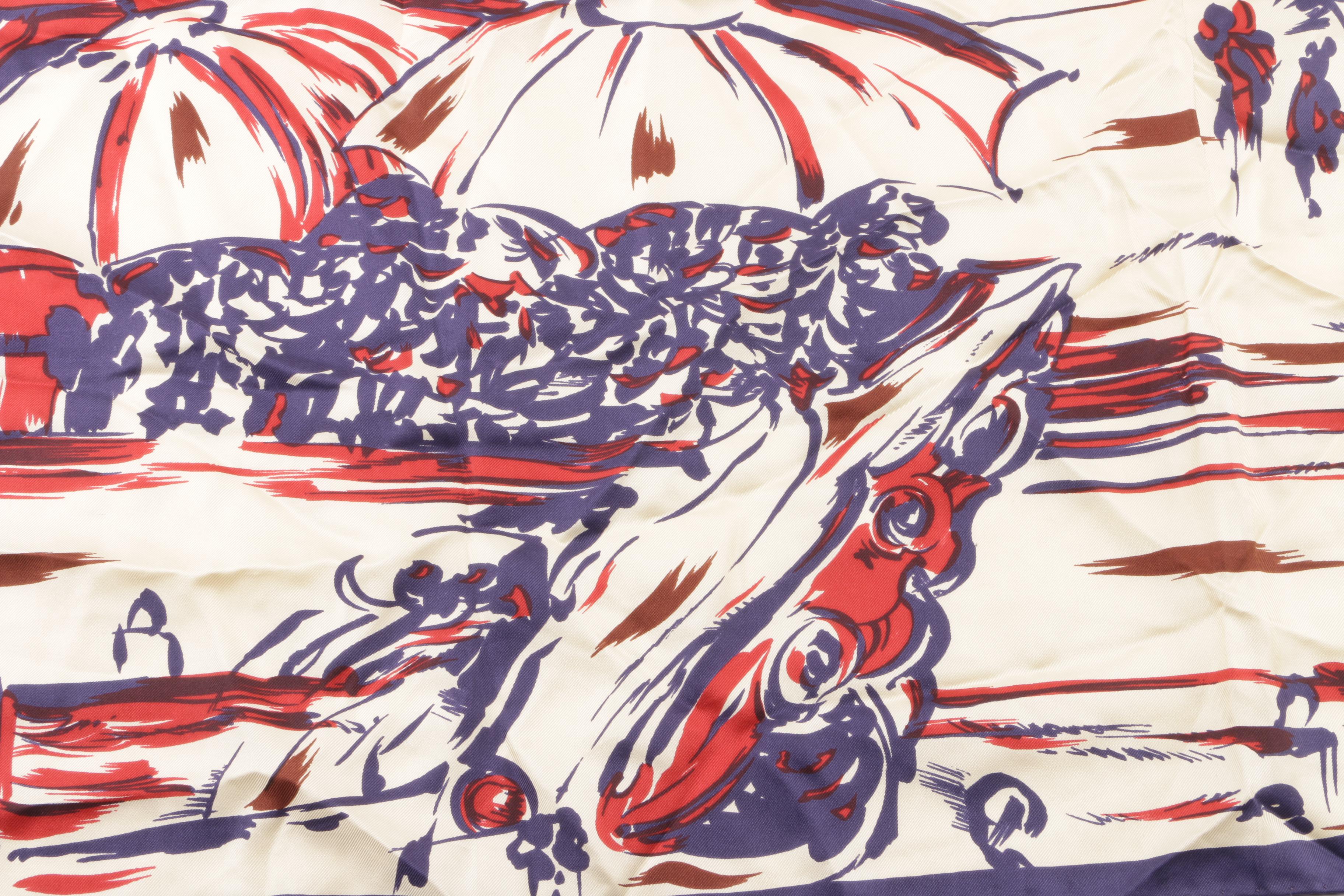 Prada Rome Print Silk Twill Scarf