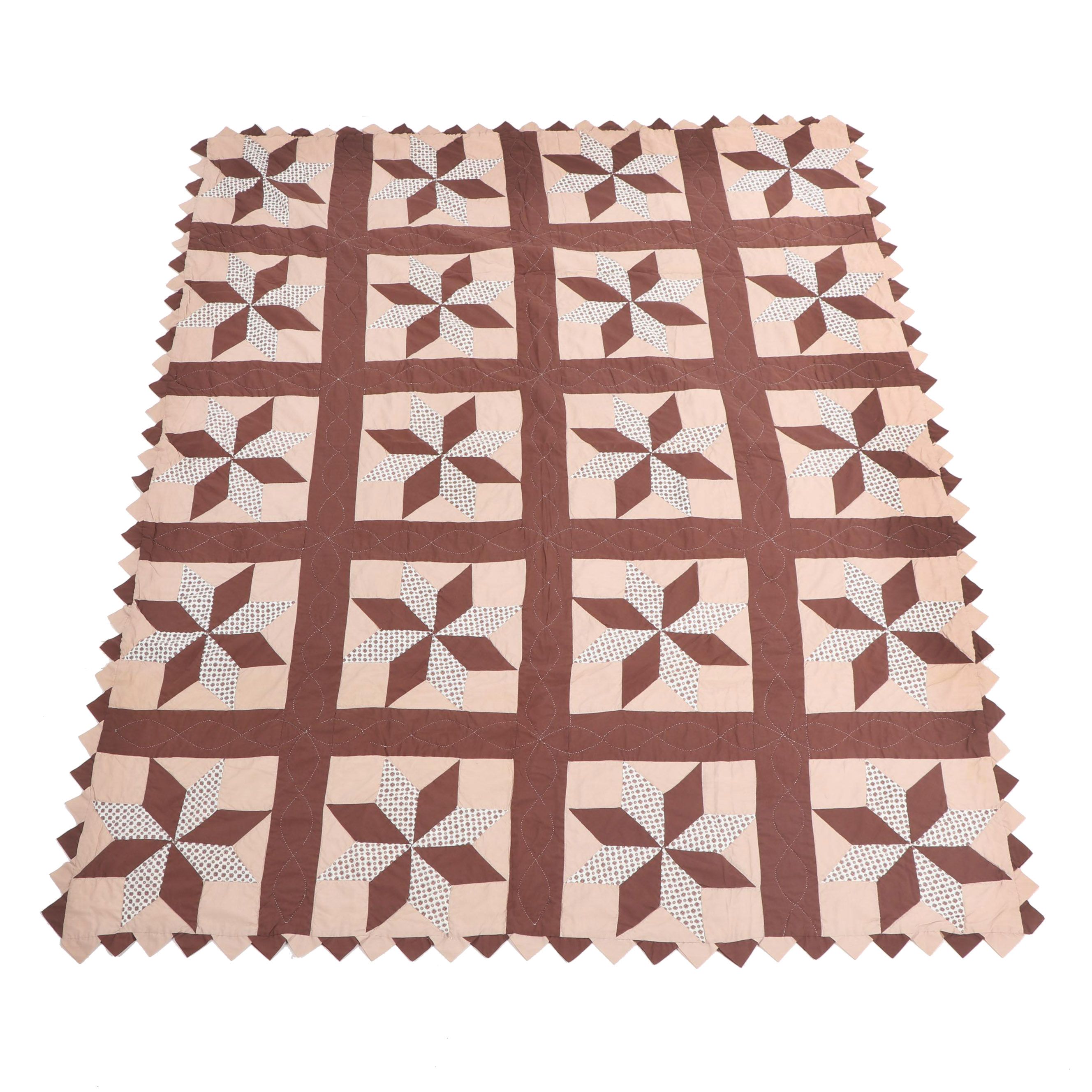 Handmade "Pinwheel Star" Quilt