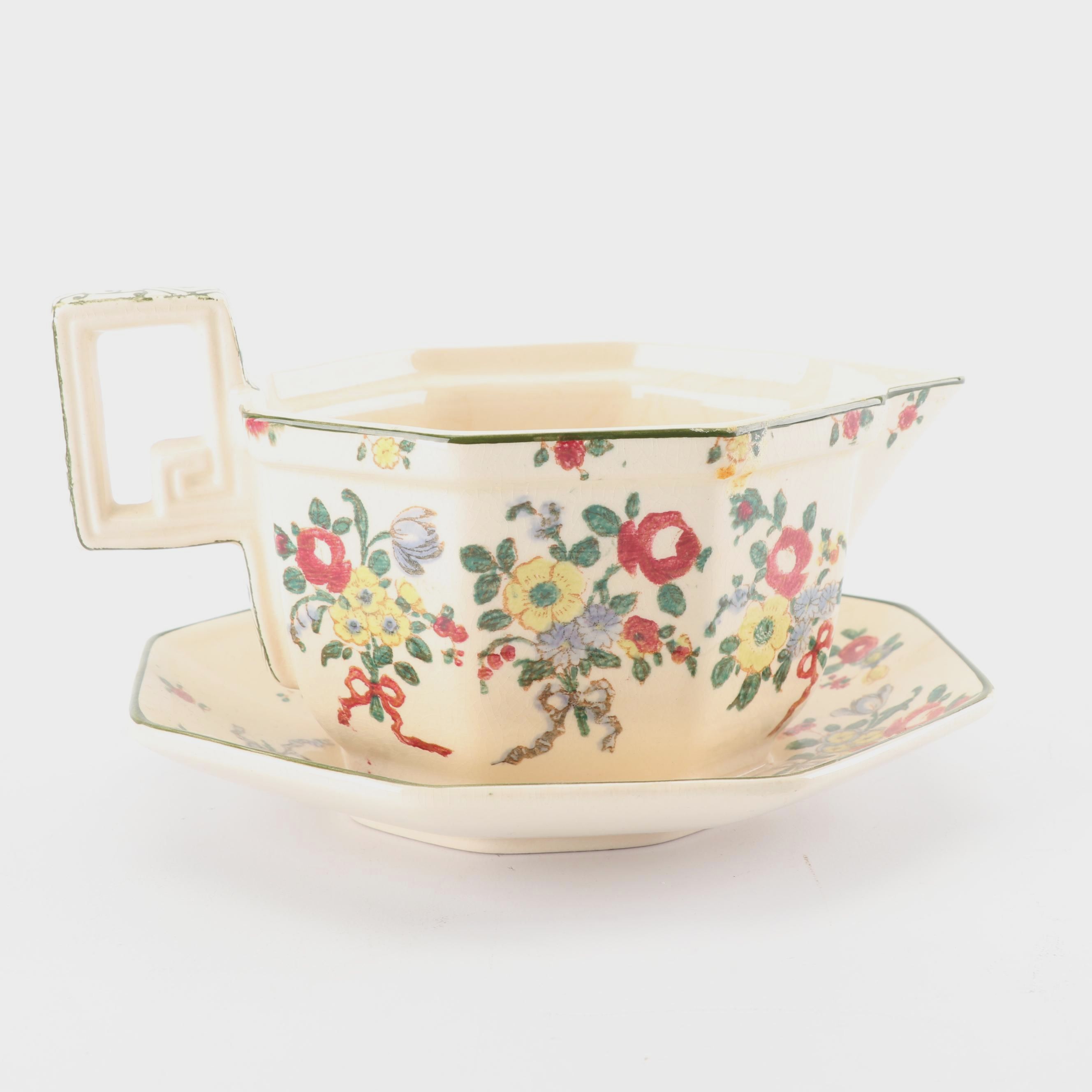 Royal Doulton "Old Leeds Spray" Earthenware Tableware, Circa 1912