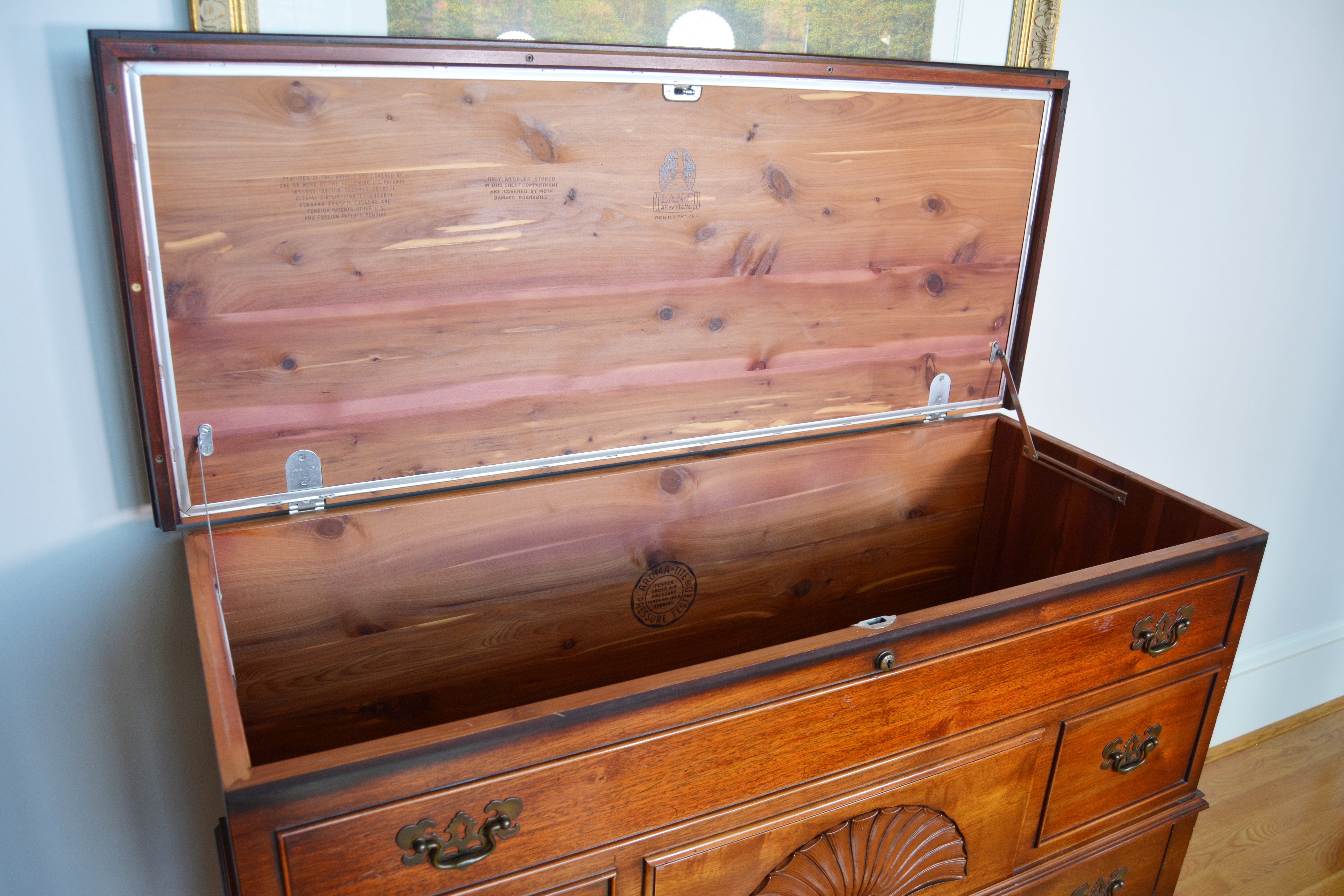 Queen Anne Style Cedar Blanket Chest by Lane Furniture, 21st Century