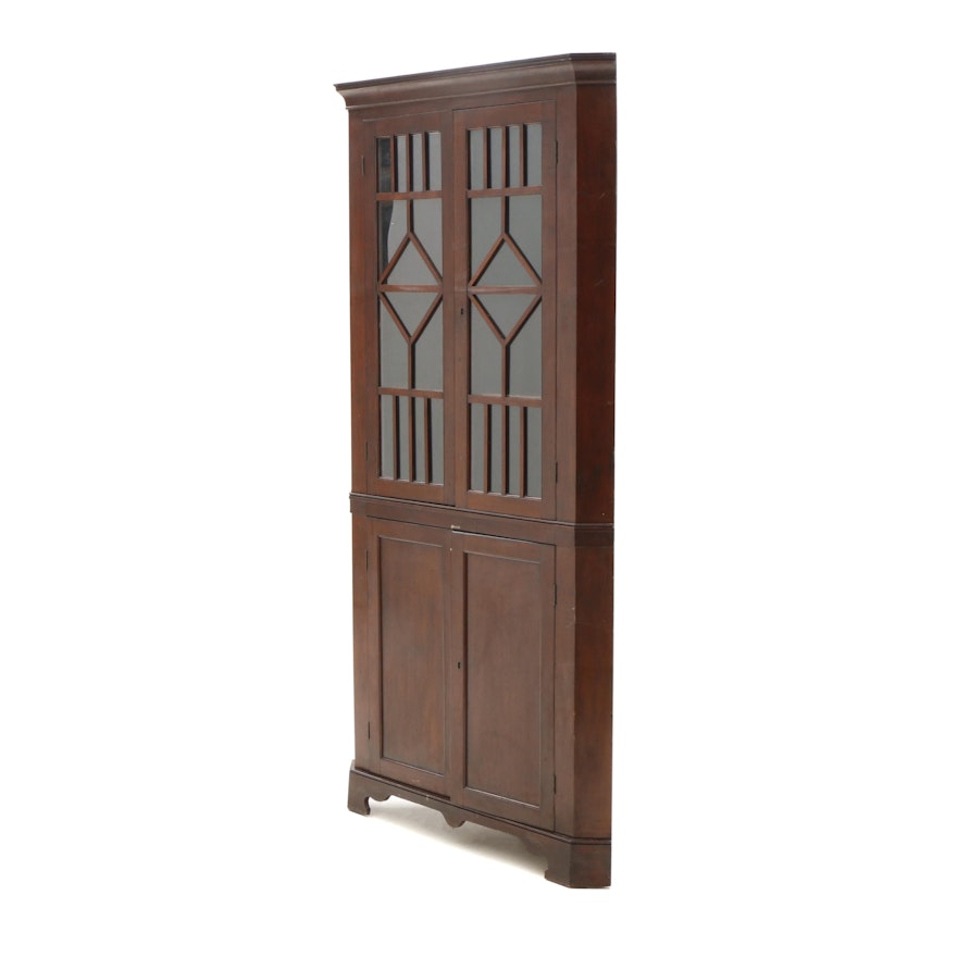 Federal Style Cherry Corner Cabinet, 19th Century