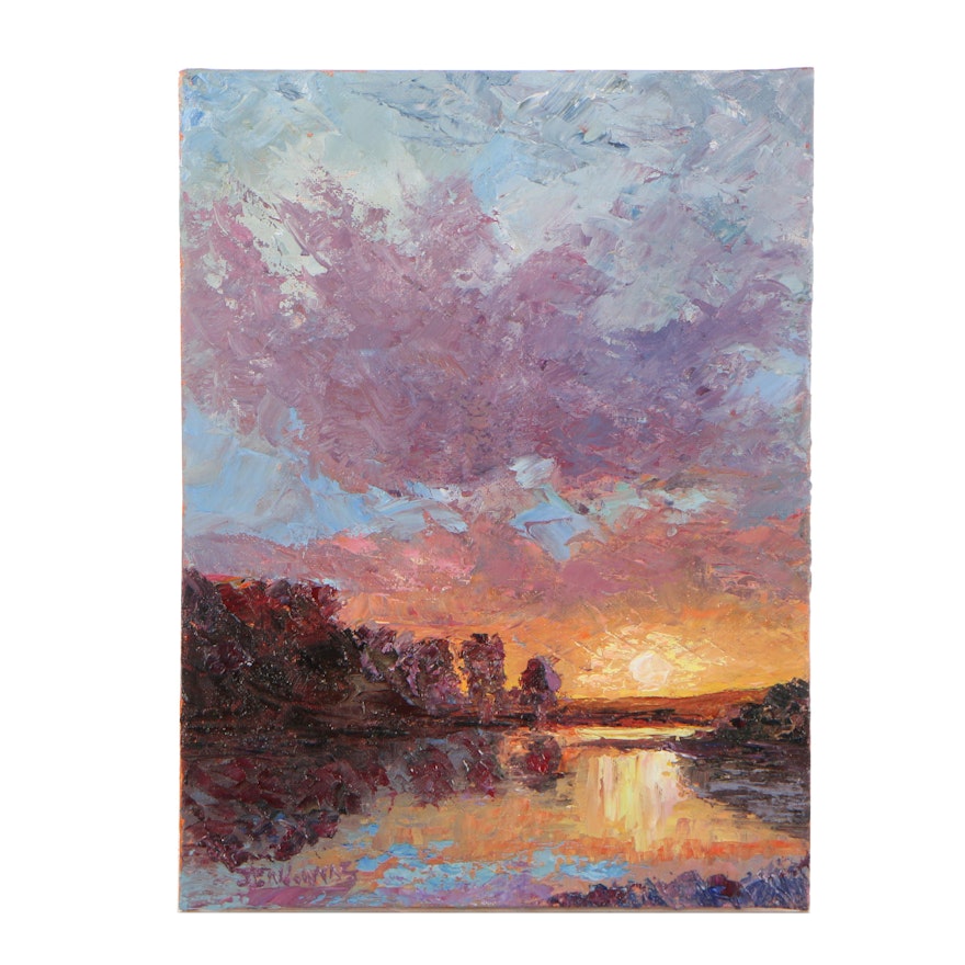 James Baldoumas Oil Painting "Sunset"