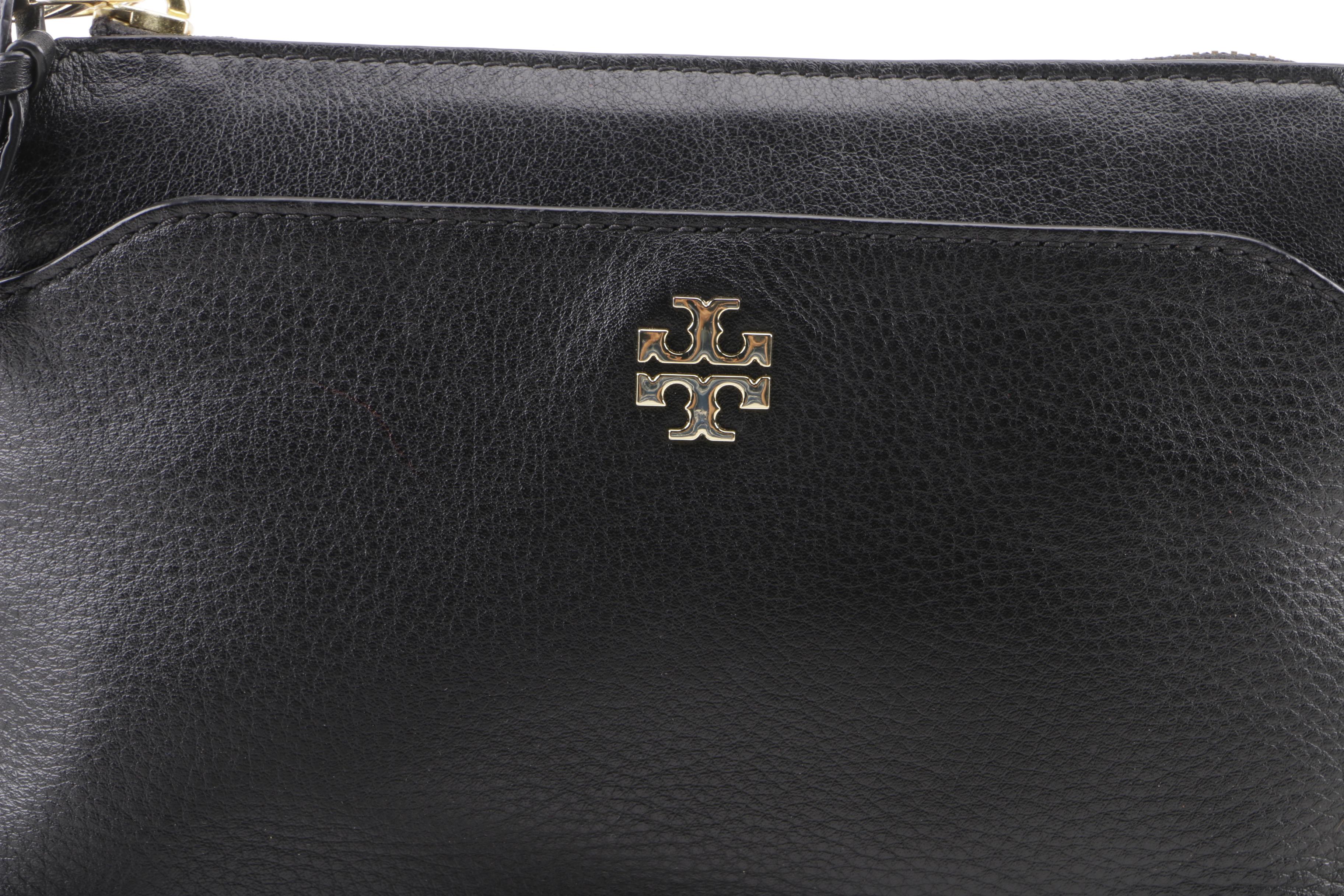 Tory Burch Black Pebbled Leather Crossbody Bag