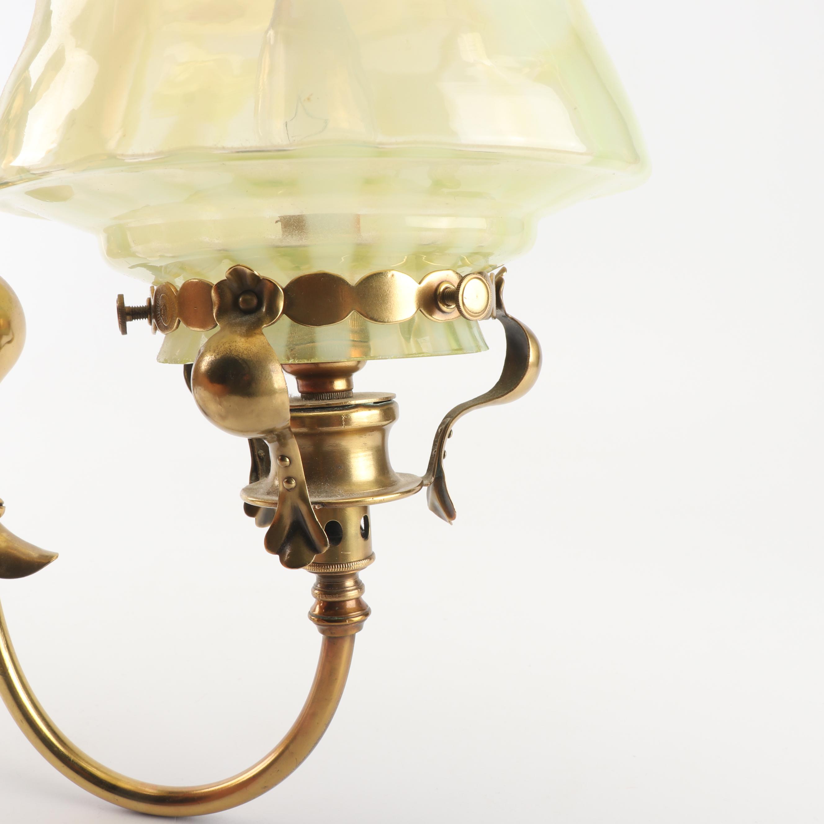 Nico Art Glass and Brass Wall Lamp