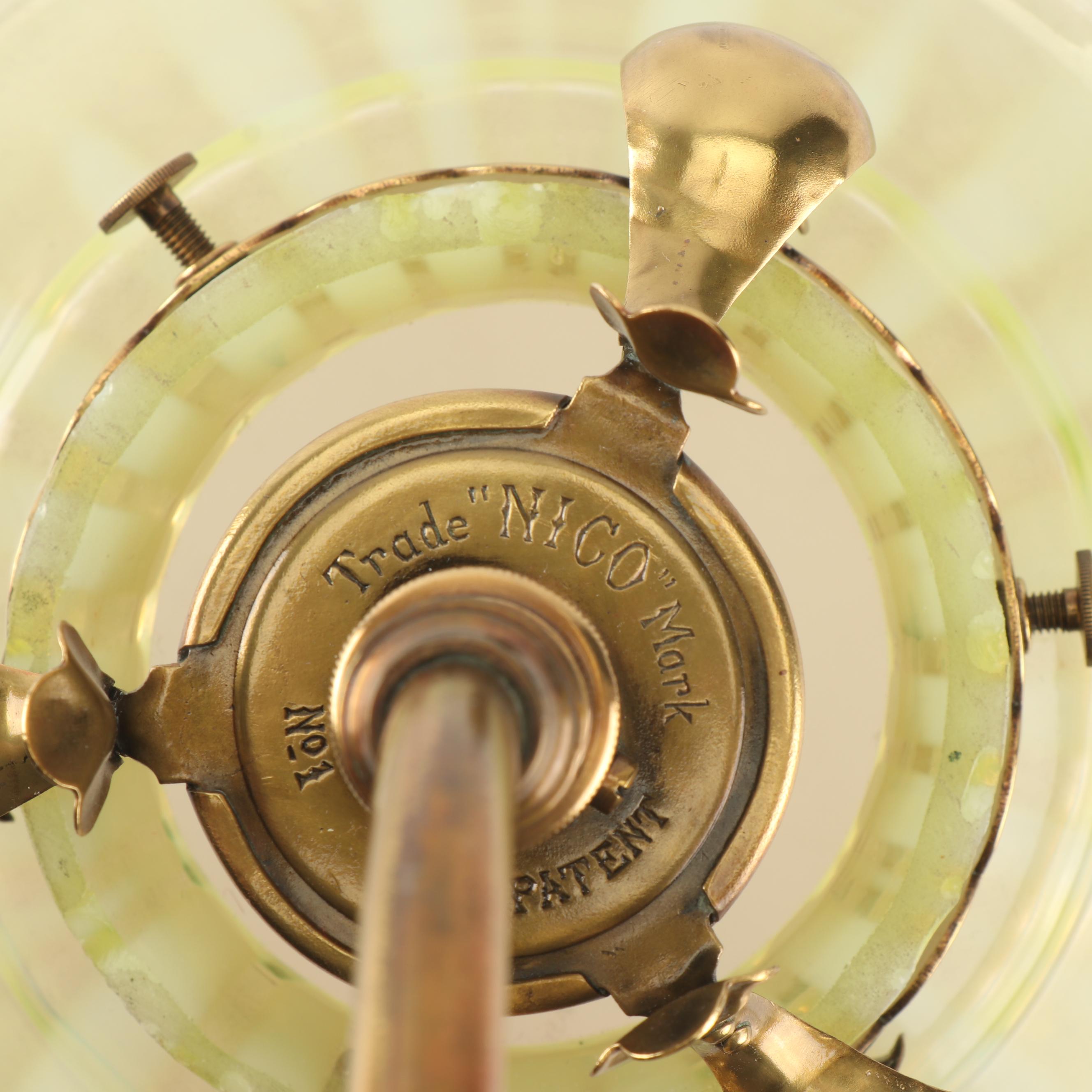 Nico Art Glass and Brass Wall Lamp