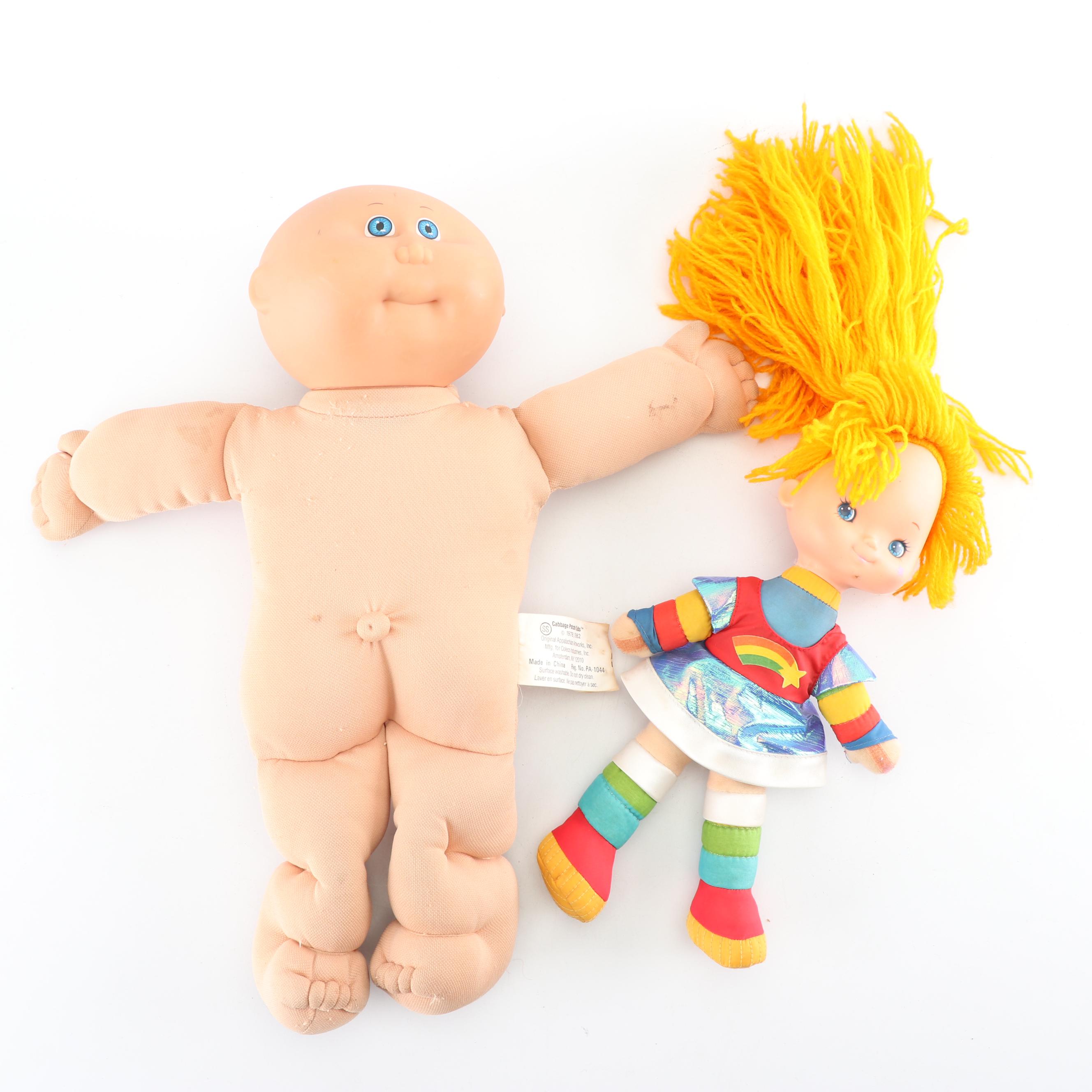 Cabbage Patch, Rainbow Brite, and Teddy Ruxpin Dolls, 1980s