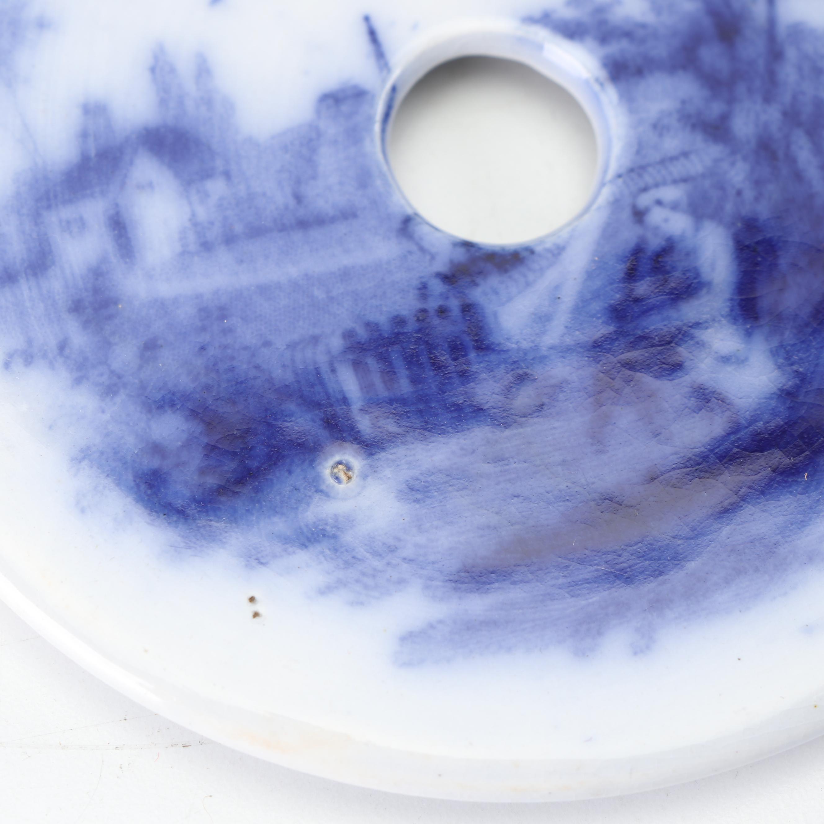 Ridgways "Scenes from Charles Dickens Old Curiousity Shop" Flow Blue Serveware