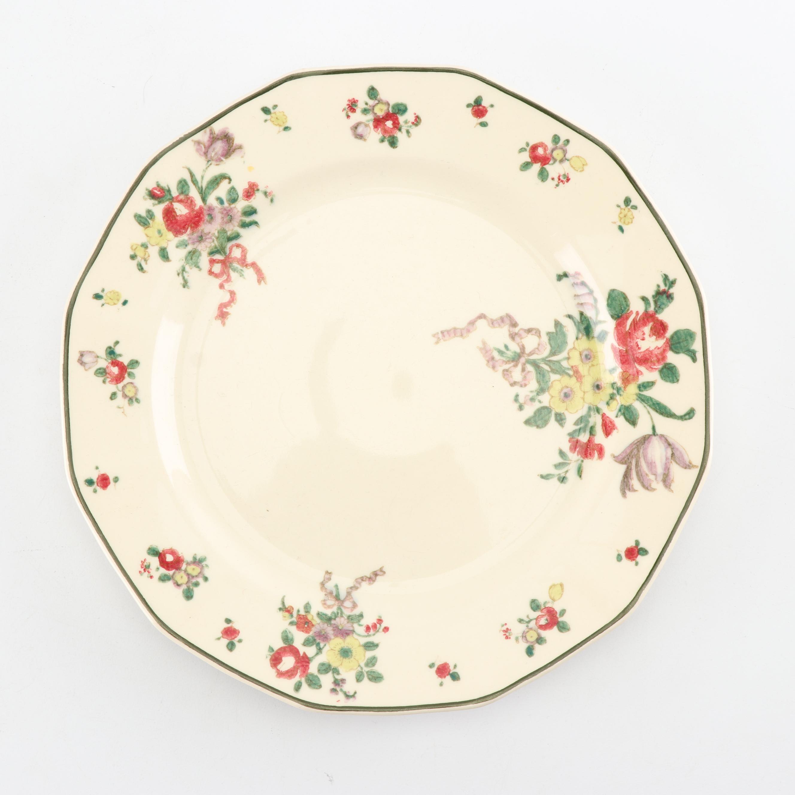 Royal Doulton "Old Leeds Spray" Earthenware Dinnerware, Circa 1912