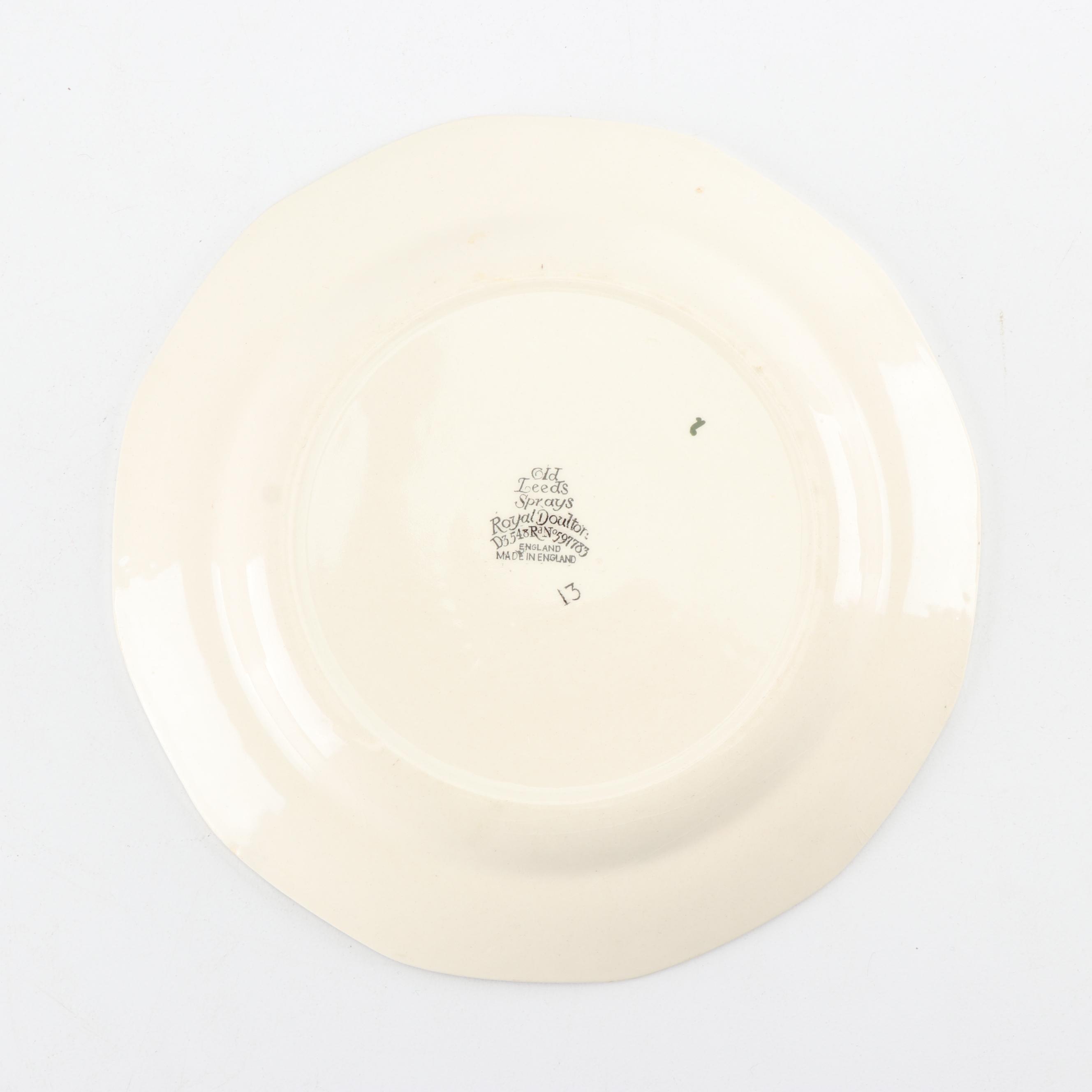 Royal Doulton "Old Leeds Spray" Earthenware Dinnerware, Circa 1912