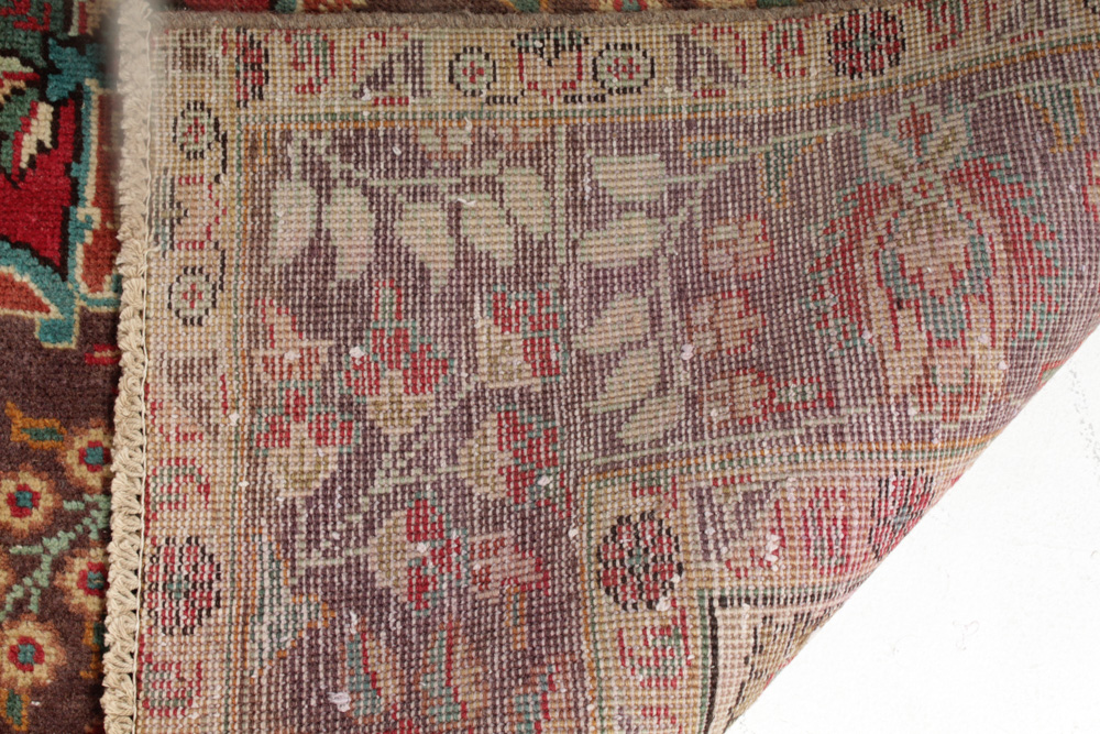 Semi-Antique Hand-Knotted Persian Tabriz Rug
