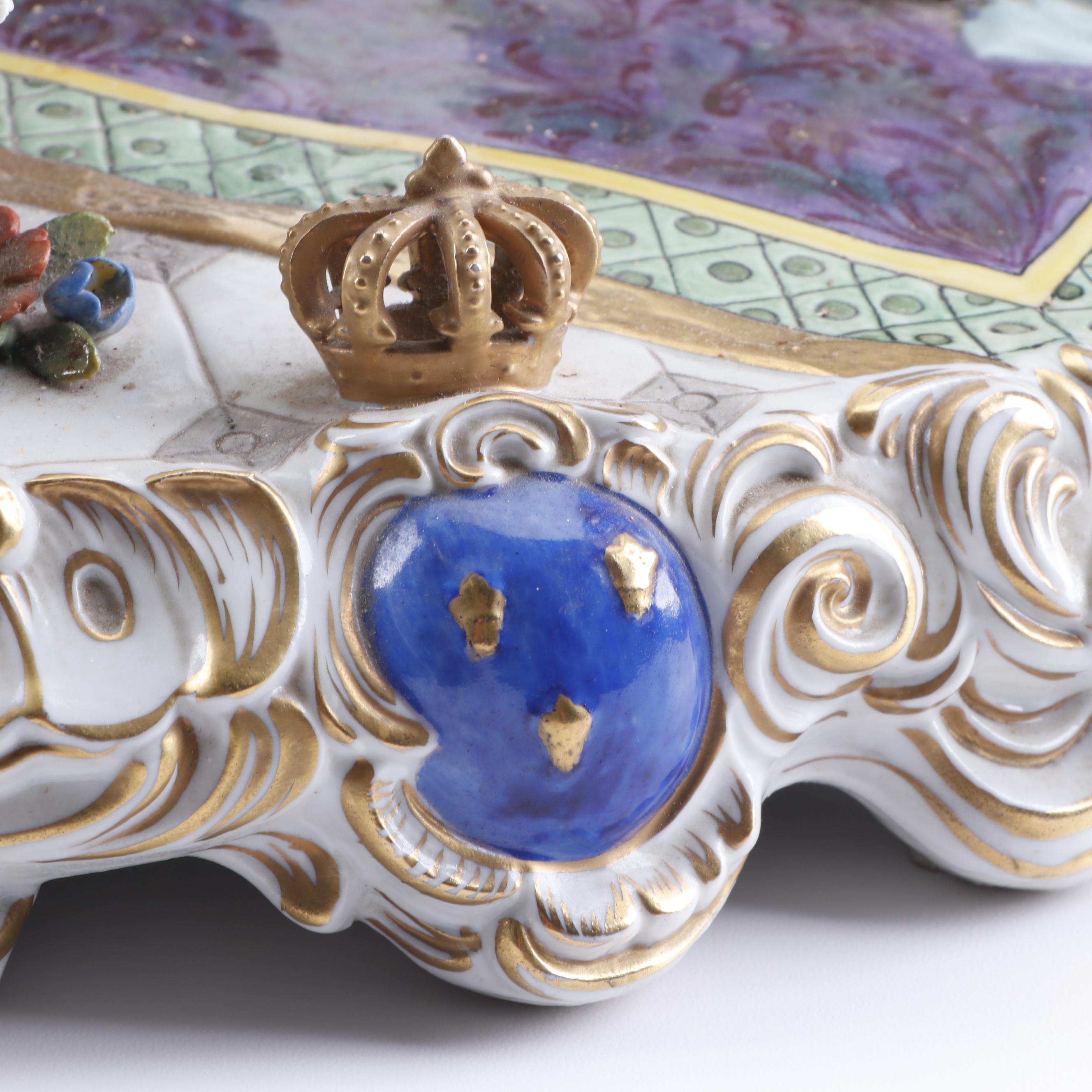 Aelteste Volkstedt Porcelain Figural Scene, 20th Century