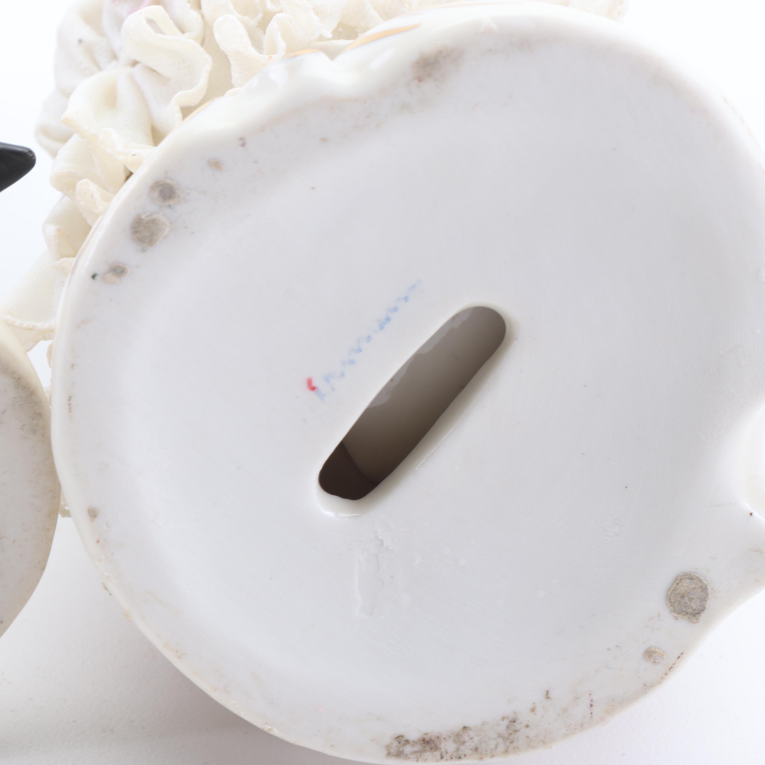 Luigi Fabris and Ackermann & Fritz Dresden Lace Porcelain Figurines