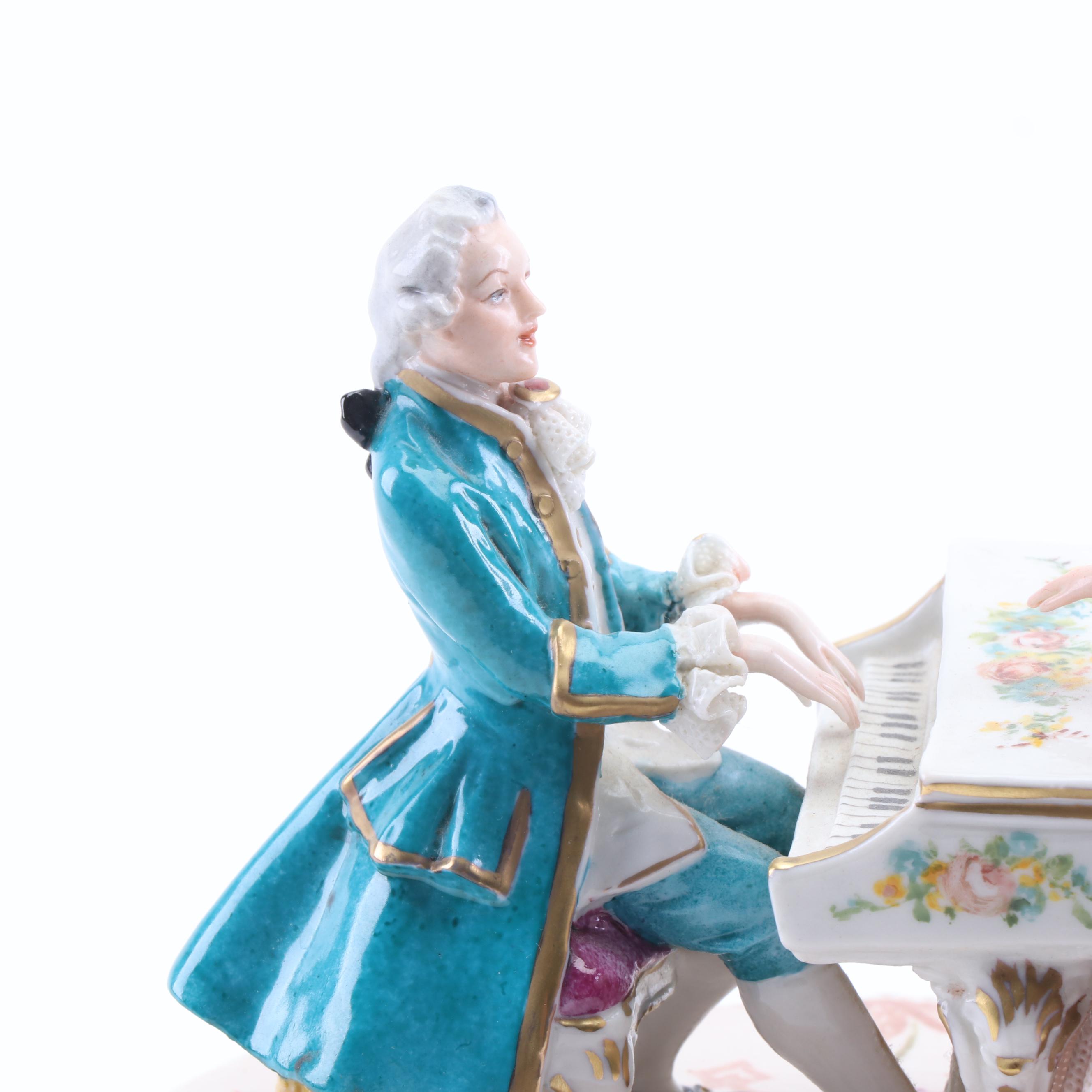 Luigi Fabris and Ackermann & Fritz Dresden Lace Porcelain Figurines