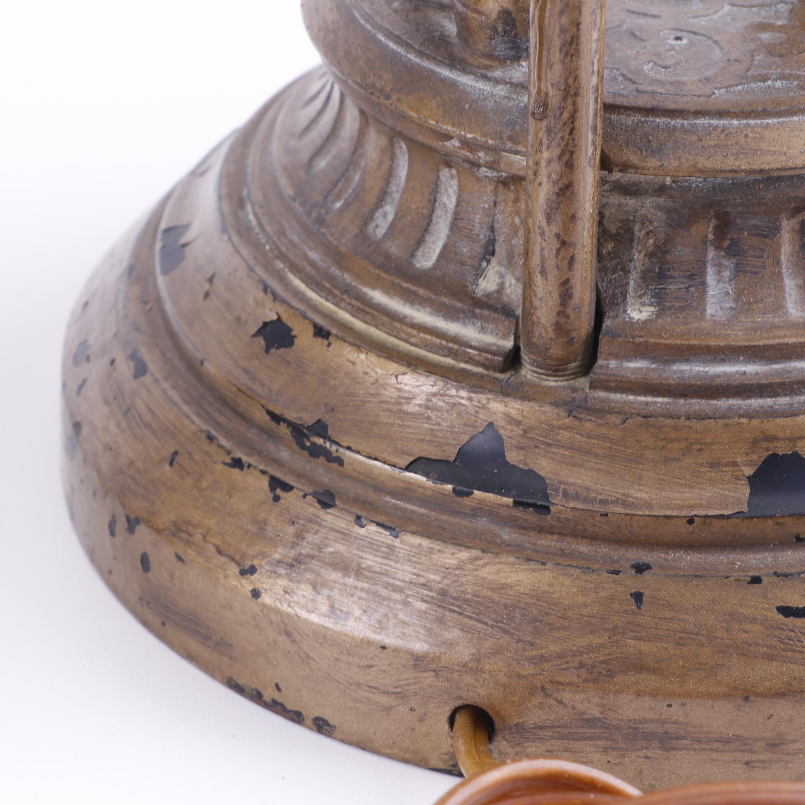 Pinckney Studio Bronzed Finish Pot Metal Figural Conquistador Table Lamps