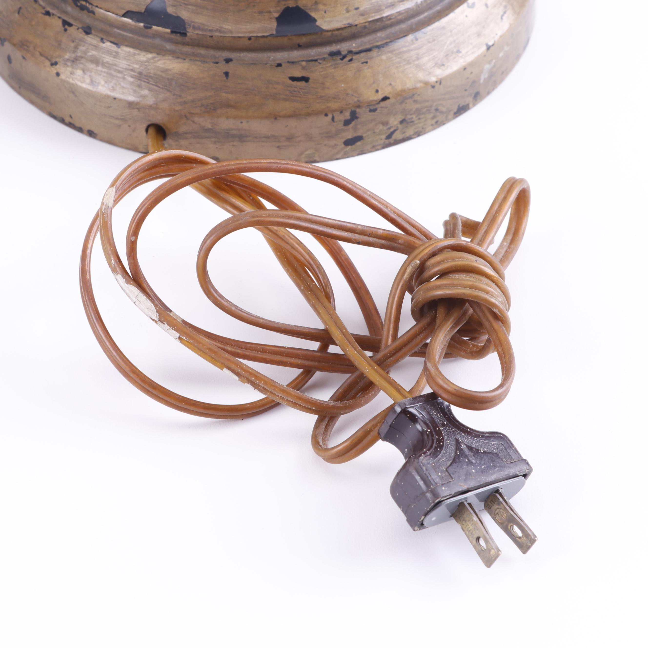 Pinckney Studio Bronzed Finish Pot Metal Figural Conquistador Table Lamps