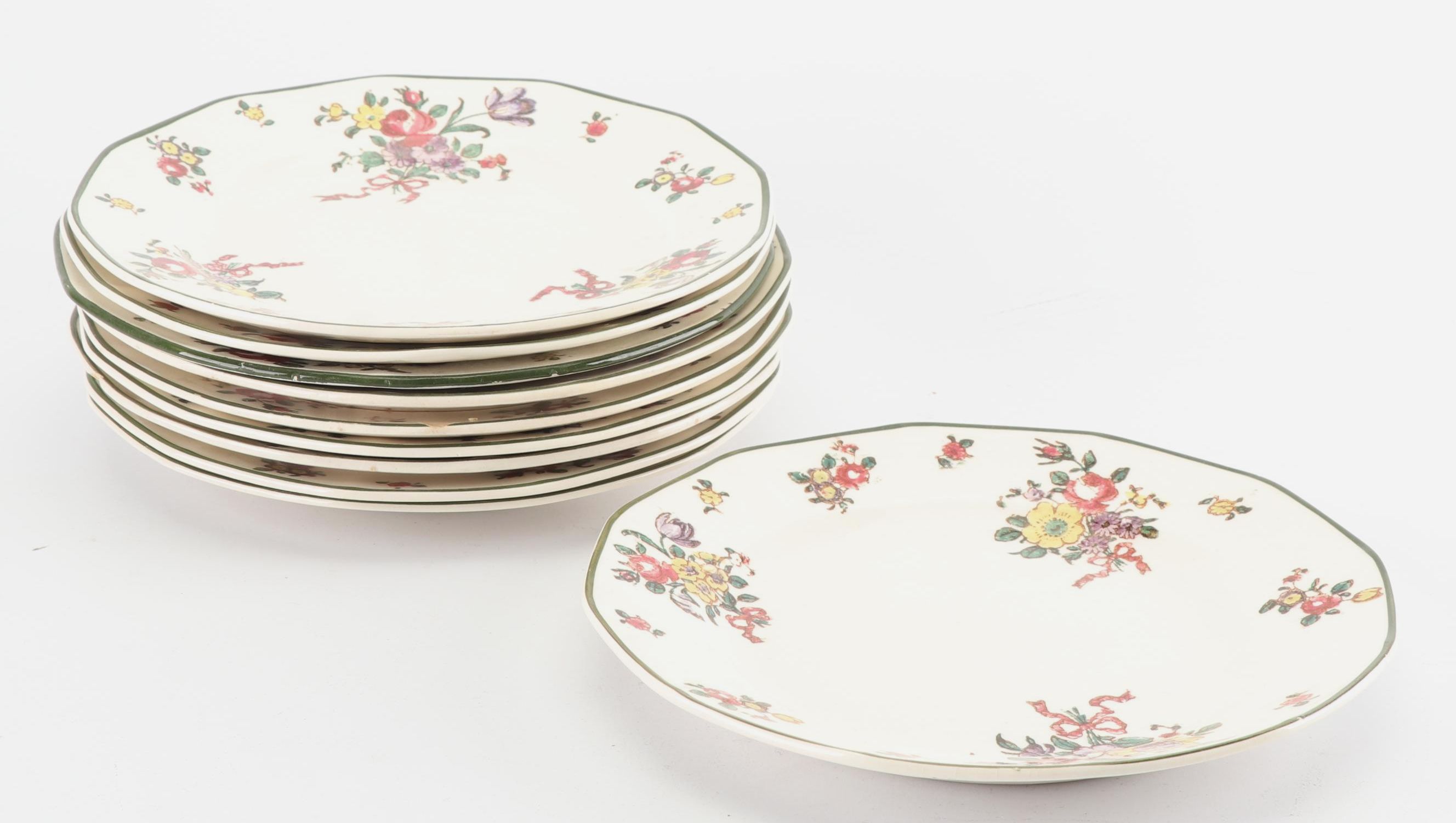 Royal Doulton "Old Leeds Spray" Earthenware Dinnerware, Circa 1912