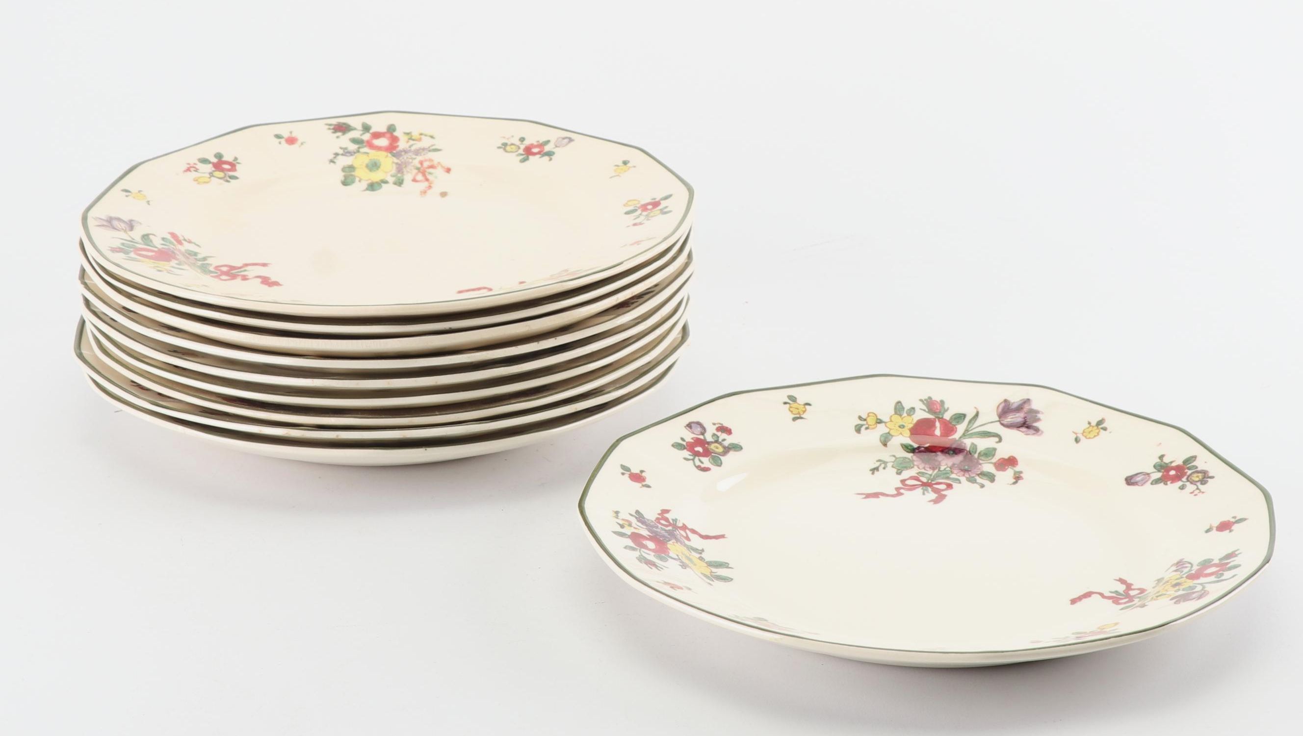 Royal Doulton "Old Leeds Spray" Earthenware Dinnerware, Circa 1912