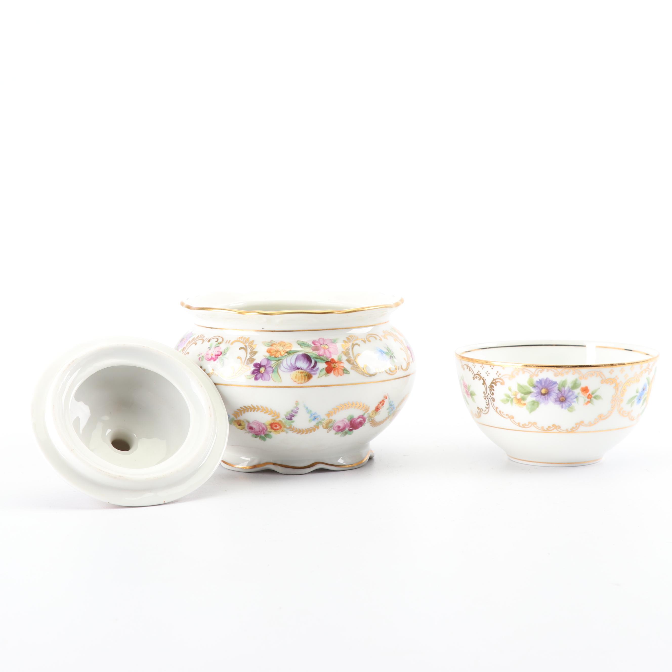 "The Dresden" Porcelain Dinnerware by Rosenthal with Schumann Sugar Bowl