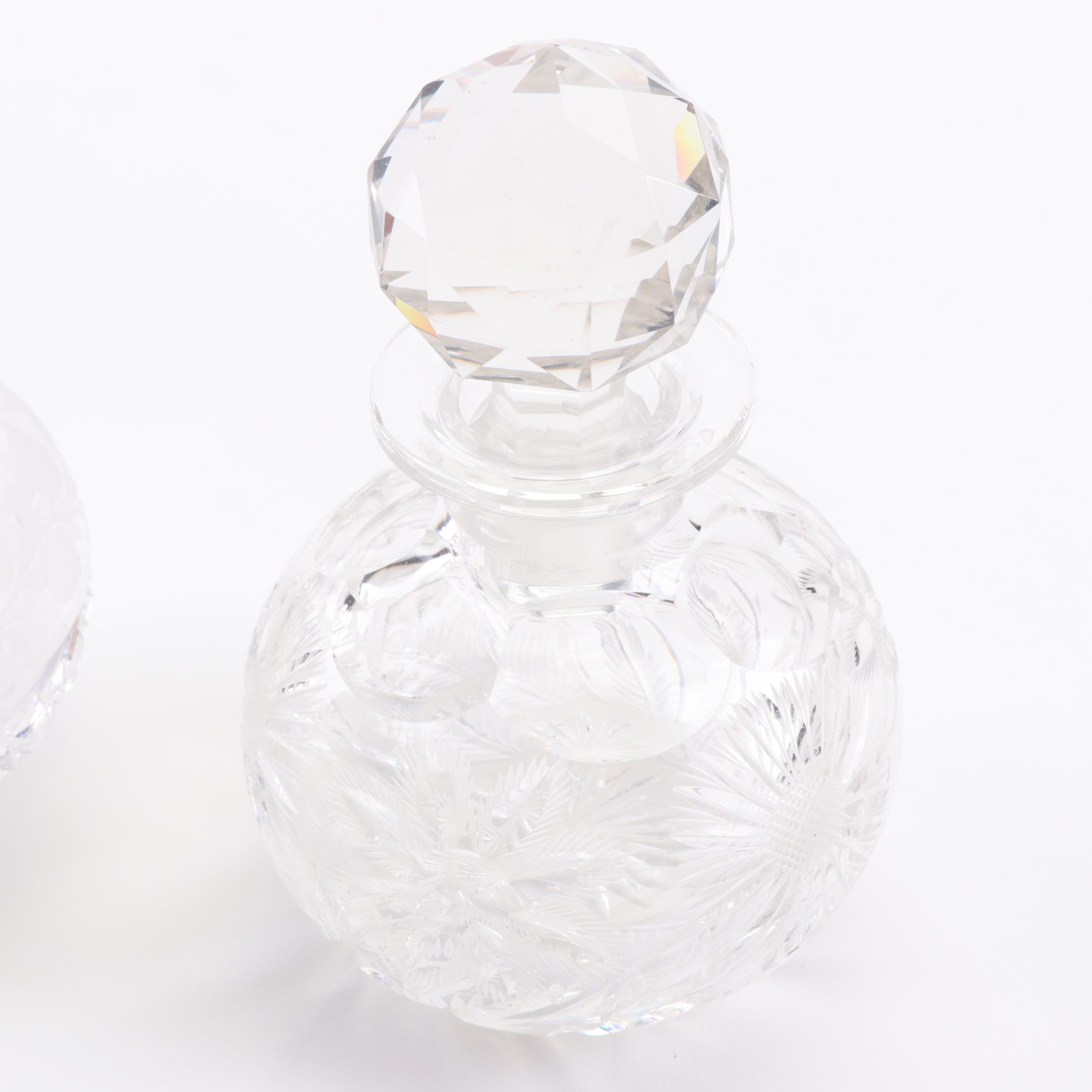 Vintage Cut Glass Perfume Bottles