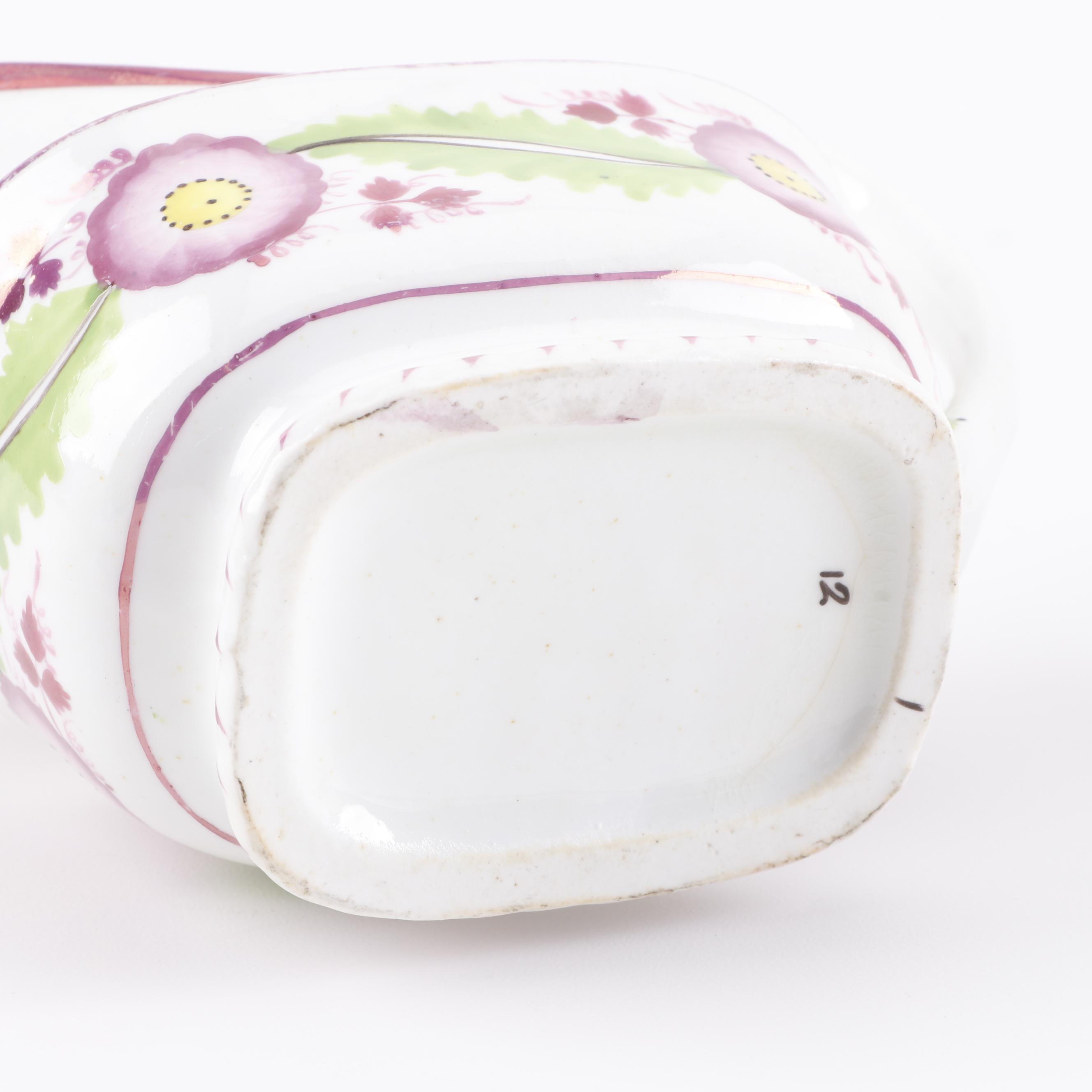 Antique English Pink Luster Pearlware Tea Set