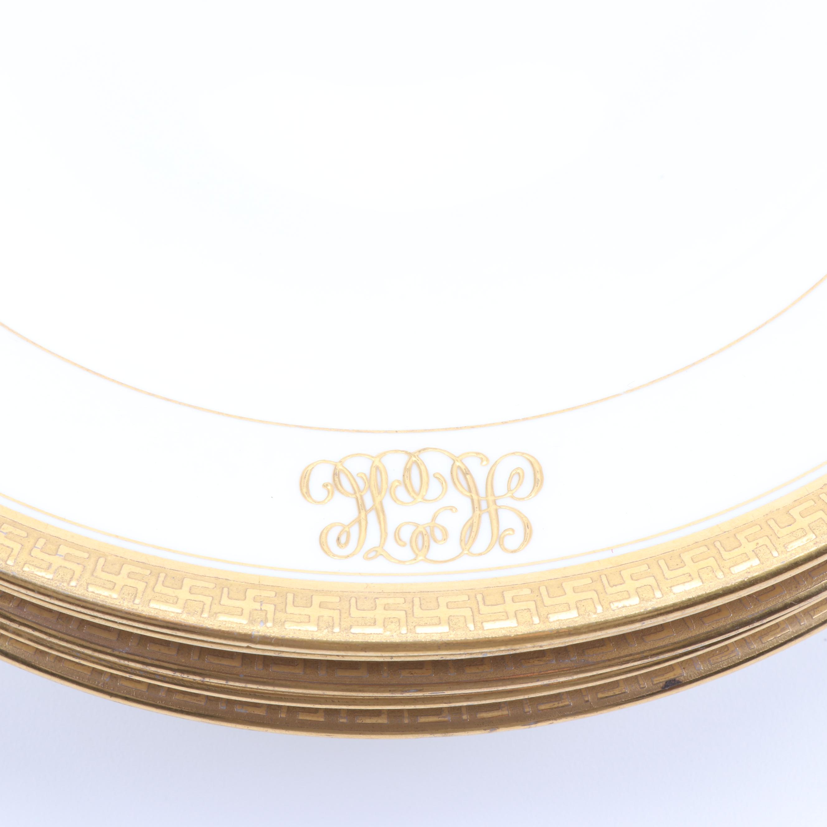 Charles Ahrenfeldt and Crown Staffordshire Gold Encrusted Bowls