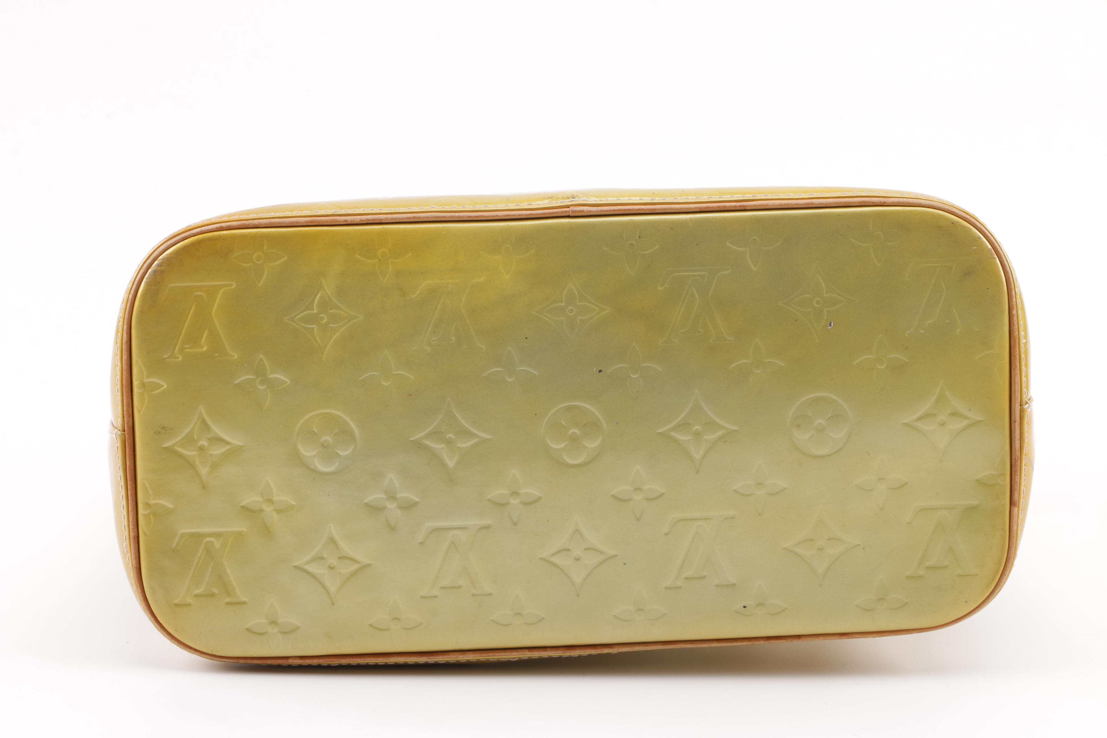 1999 Louis Vuitton Paris Yellow Vernis Monogram Columbus Tote