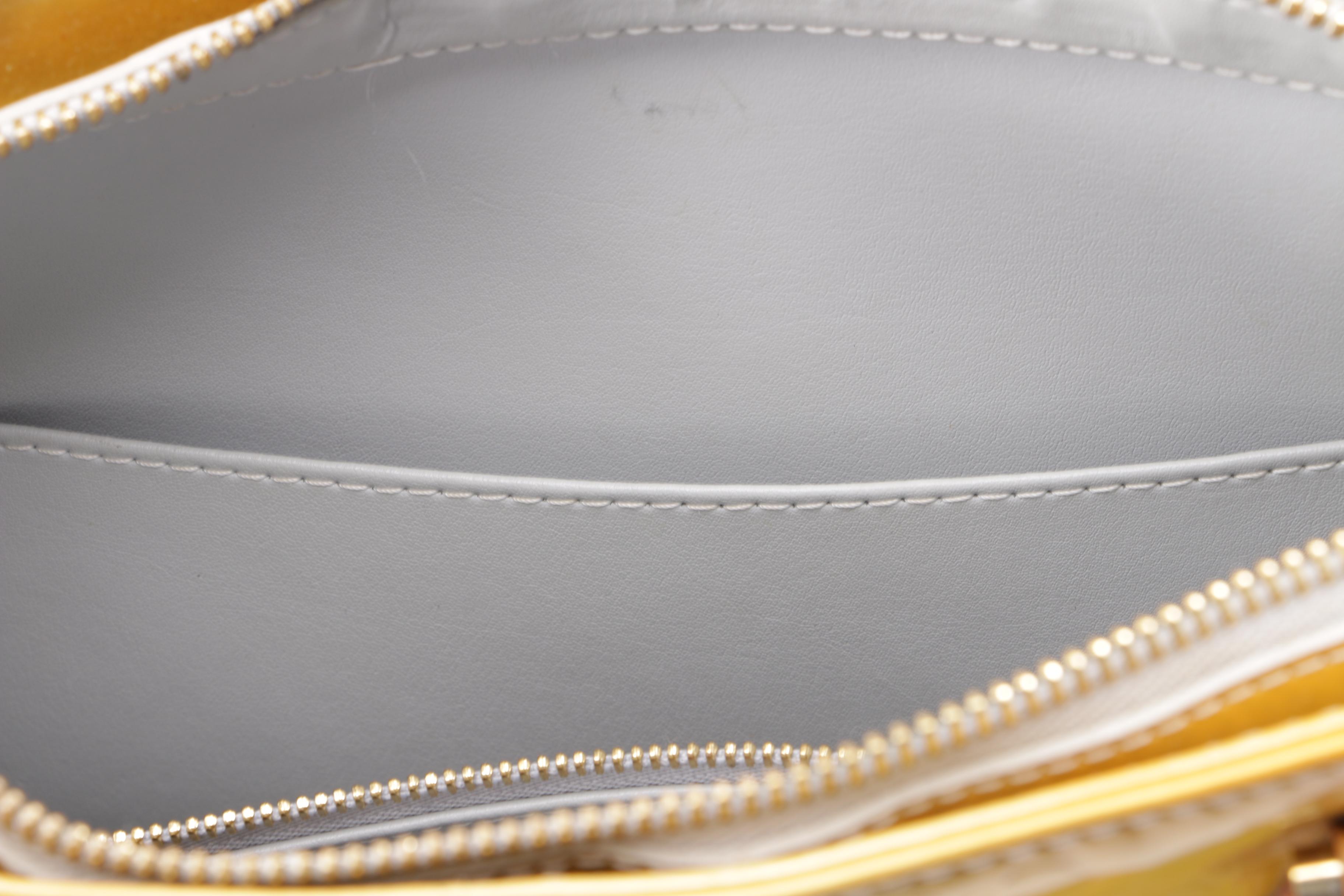 1999 Louis Vuitton Paris Yellow Vernis Monogram Columbus Tote