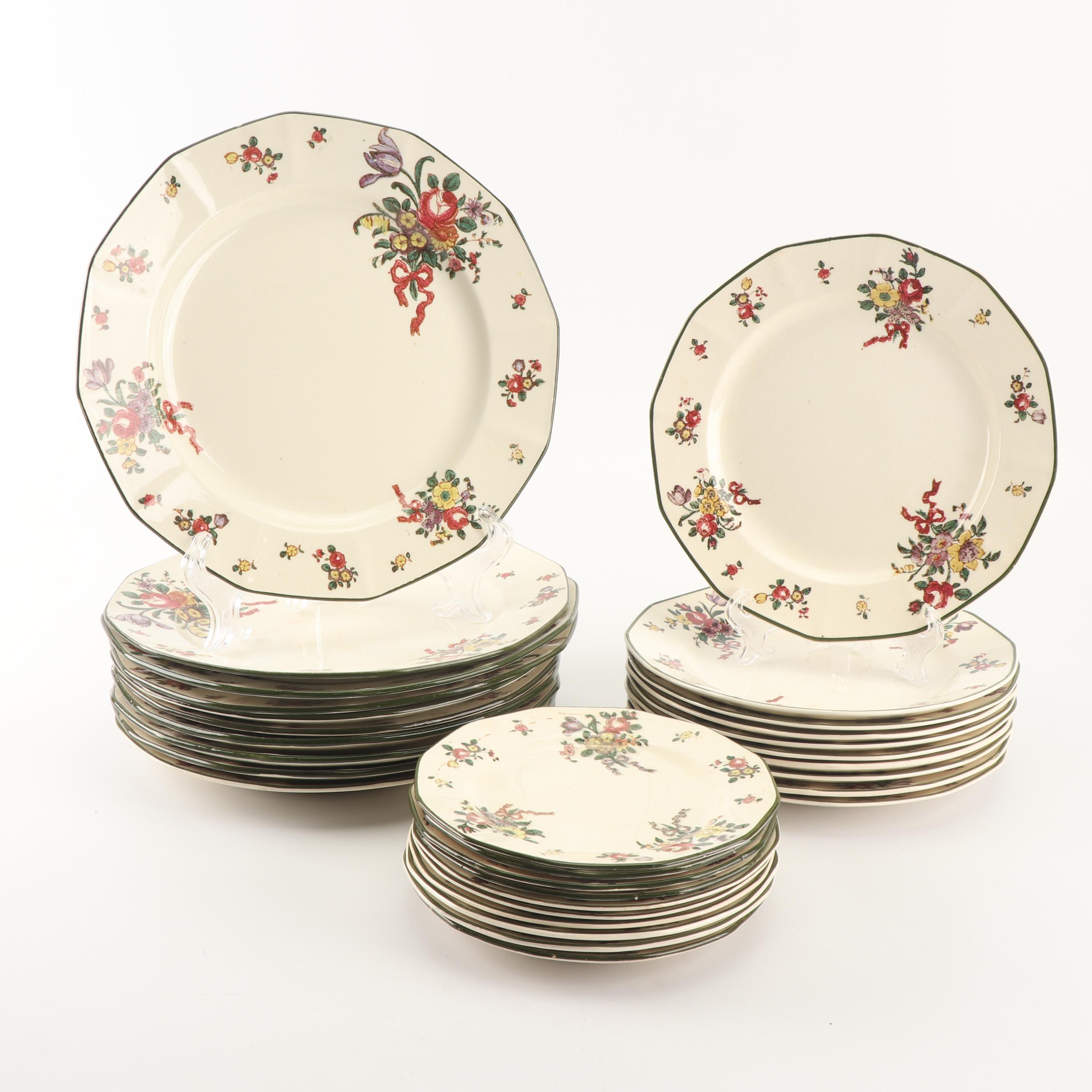 Royal Doulton "Old Leeds Spray" Earthenware Dinnerware, Circa 1912