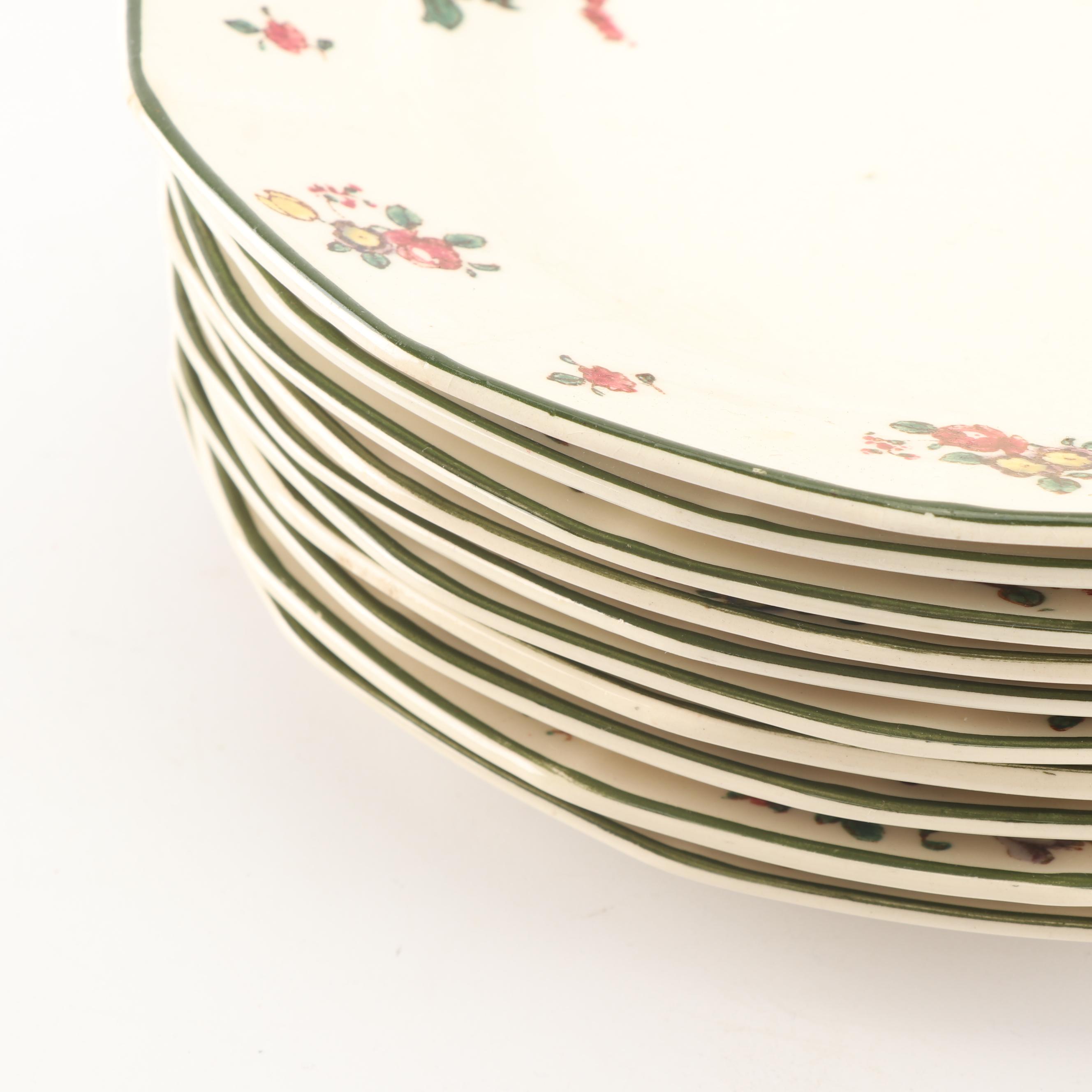 Royal Doulton "Old Leeds Spray" Earthenware Dinnerware, Circa 1912