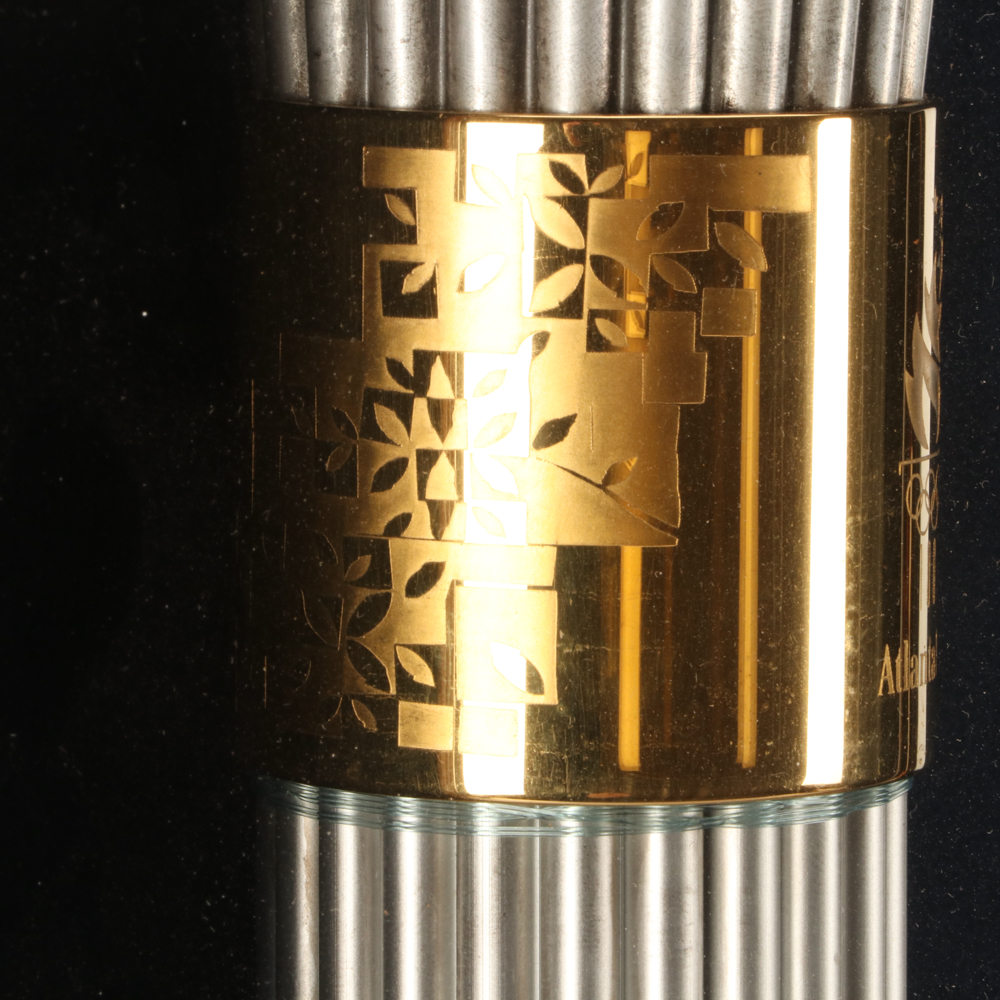 1996 Atlanta Summer Olympic Games Torch Display With Muhammad Ali Photo