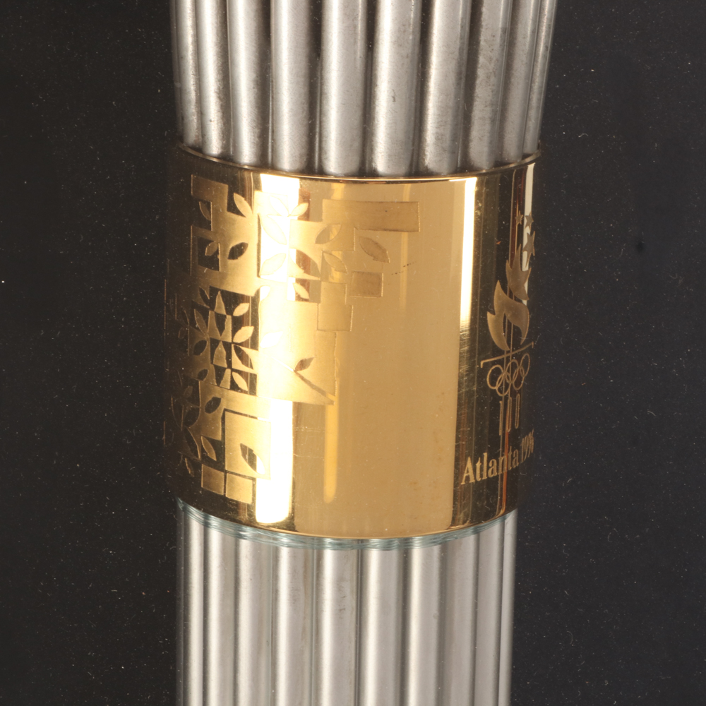 1996 Atlanta Summer Olympic Games Torch Display With Muhammad Ali Photo