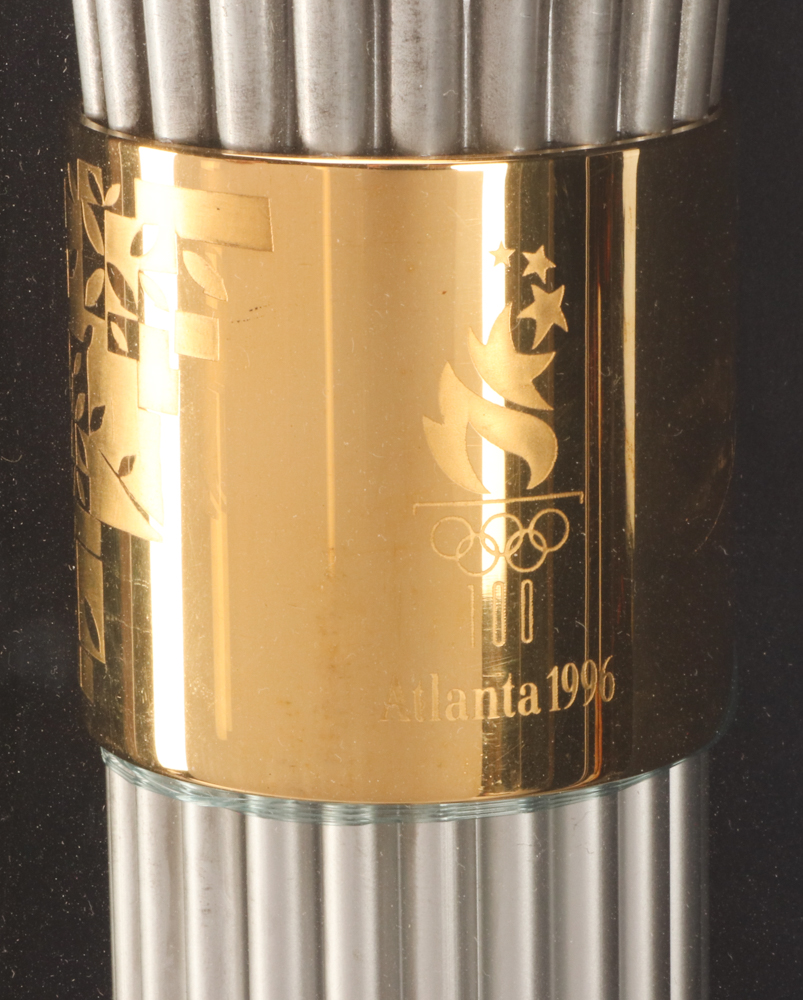 1996 Atlanta Summer Olympic Games Torch Display With Muhammad Ali Photo