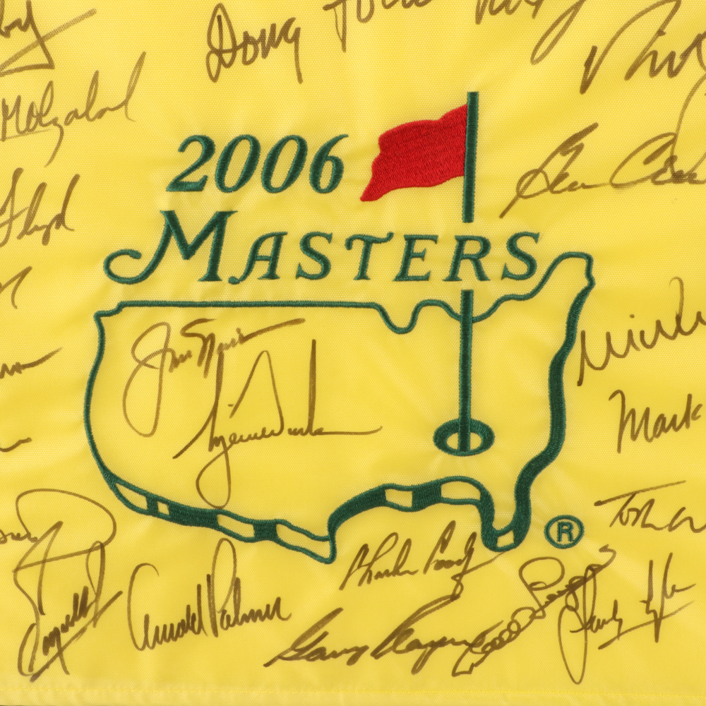 2006 Masters Signed Pin Flag with Tiger Woods Signature