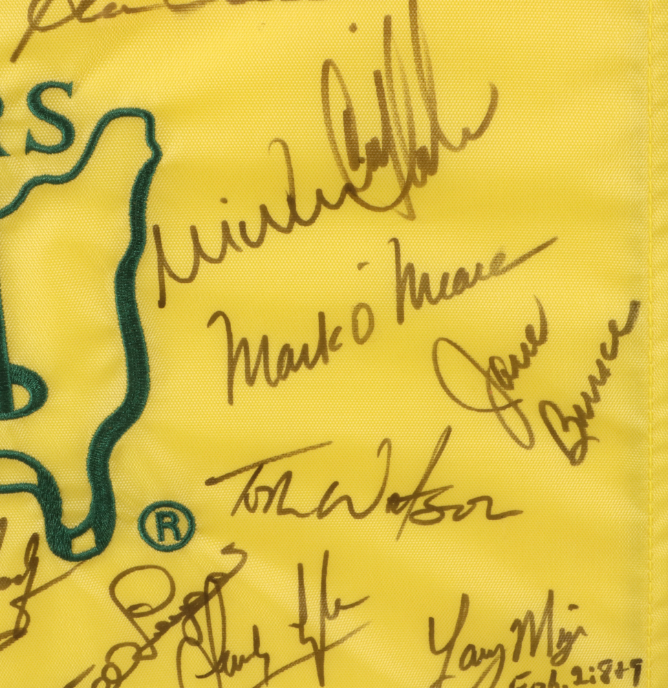 2006 Masters Signed Pin Flag with Tiger Woods Signature