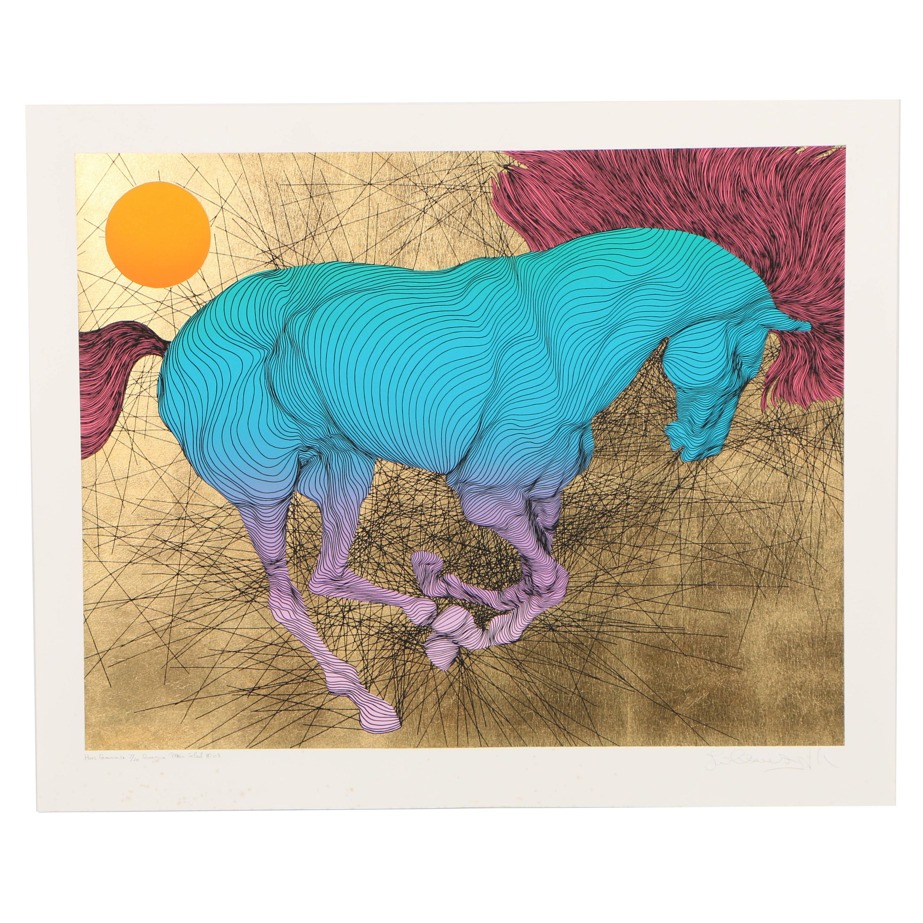 Guillaume Azoulay Etching "Camargue Plein Soleil"