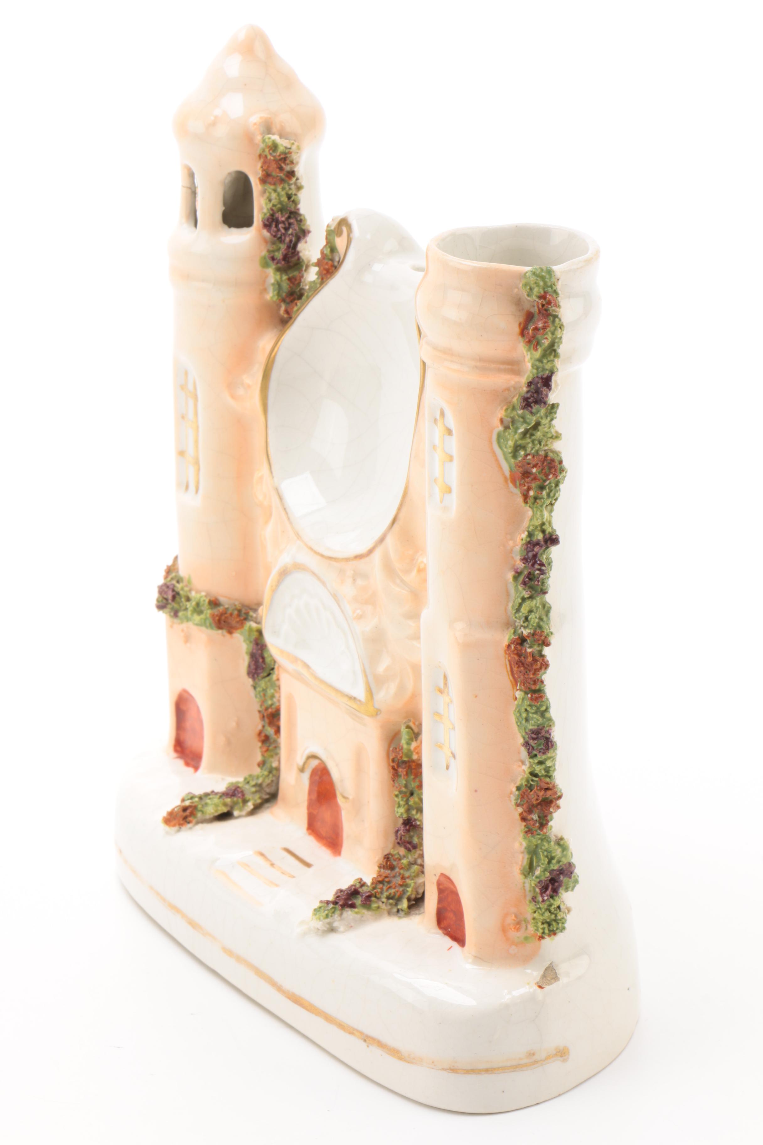 Staffordshire Castle Pocket Watch Holder