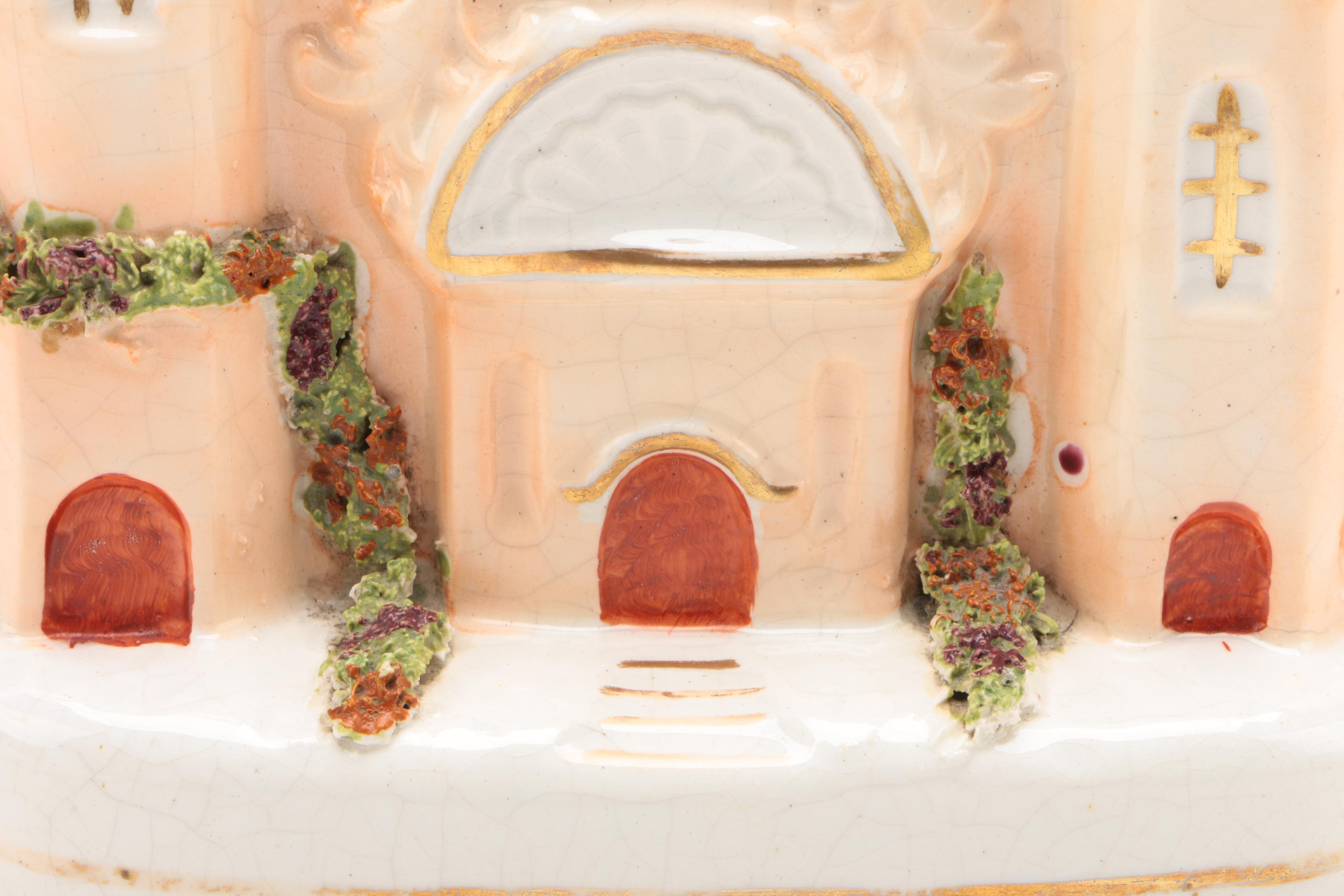 Staffordshire Castle Pocket Watch Holder